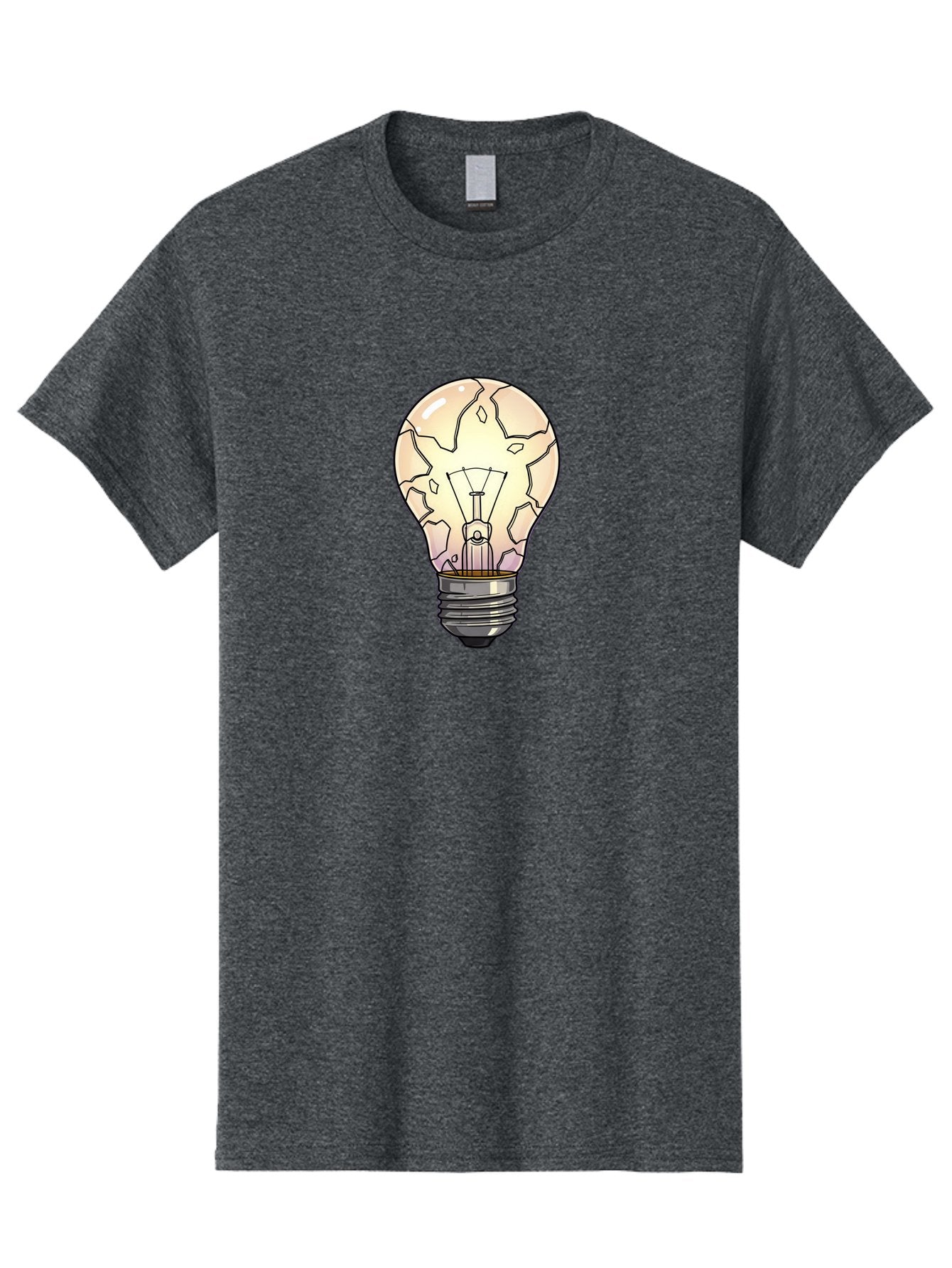 Cracked-Light-Bulb-7 Men'S Graphic Tee, 100% Cotton, Comfortable Casual Summer Wear, Machine Washable, Vintage Camera, Old Camera, Antique Camera, Black Camera, Classic Photography, Photography Equipment, Nostalgic Device, Film Camera, Baf747 8