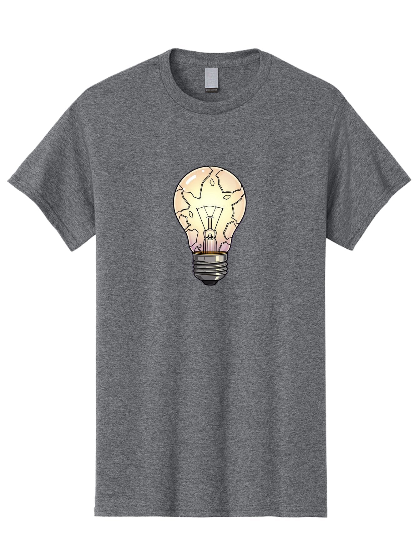Cracked-Light-Bulb-7 Men'S Graphic Tee, 100% Cotton, Comfortable Casual Summer Wear, Machine Washable, Vintage Camera, Old Camera, Antique Camera, Black Camera, Classic Photography, Photography Equipment, Nostalgic Device, Film Camera, Baf747 11