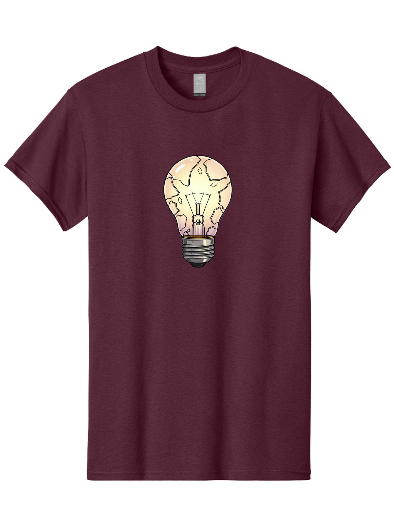 Cracked-Light-Bulb-7 Men'S Graphic Tee, 100% Cotton, Comfortable Casual Summer Wear, Machine Washable, Vintage Camera, Old Camera, Antique Camera, Black Camera, Classic Photography, Photography Equipment, Nostalgic Device, Film Camera, Baf747 12