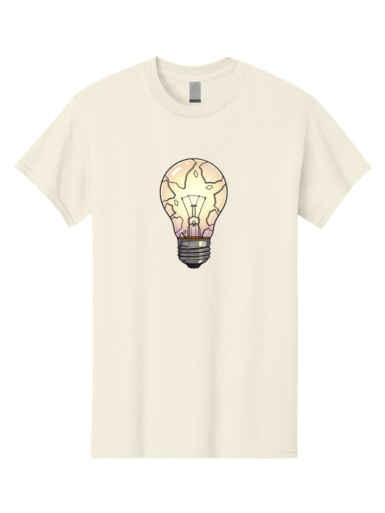 Cracked-Light-Bulb-7 Men'S Graphic Tee, 100% Cotton, Comfortable Casual Summer Wear, Machine Washable, Vintage Camera, Old Camera, Antique Camera, Black Camera, Classic Photography, Photography Equipment, Nostalgic Device, Film Camera, Baf747 3