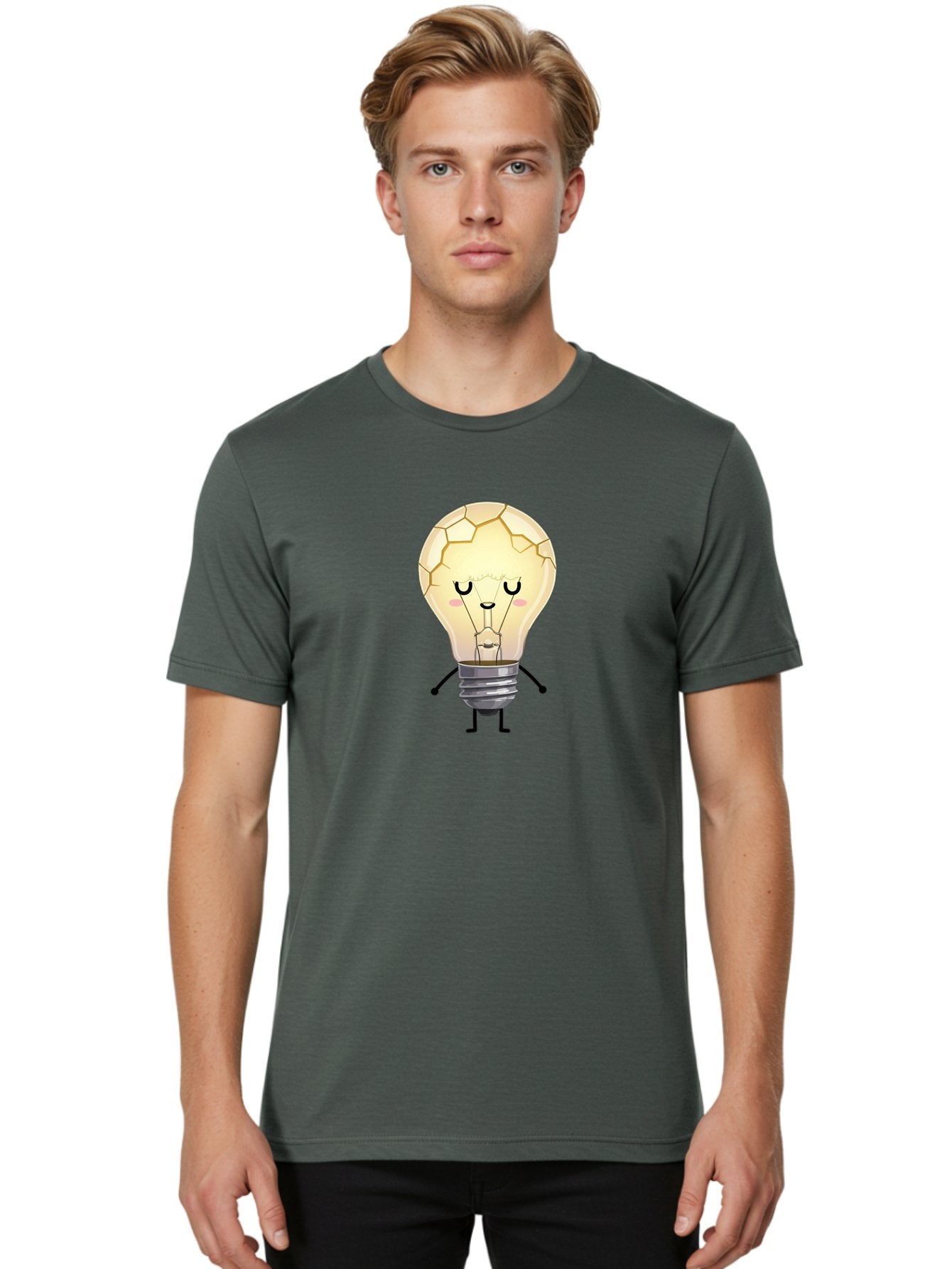 Cracked-Light-Bulb-Character Men'S Graphic Tee, 100% Cotton, Comfortable Casual Summer Wear, Machine Washable, Vintage Camera, Old Camera, Antique Camera, Black Camera, Classic Photography, Photography Equipment, Nostalgic Device, Film Camera, Baf750 22