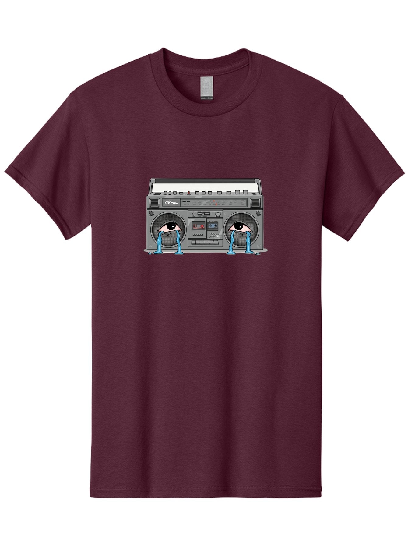 Crying-Boombox Men'S Graphic Tee, 100% Cotton, Comfortable Casual Summer Wear, Machine Washable, Vintage Camera, Old Camera, Antique Camera, Black Camera, Classic Photography, Photography Equipment, Nostalgic Device, Film Camera, Camera Art Baf753