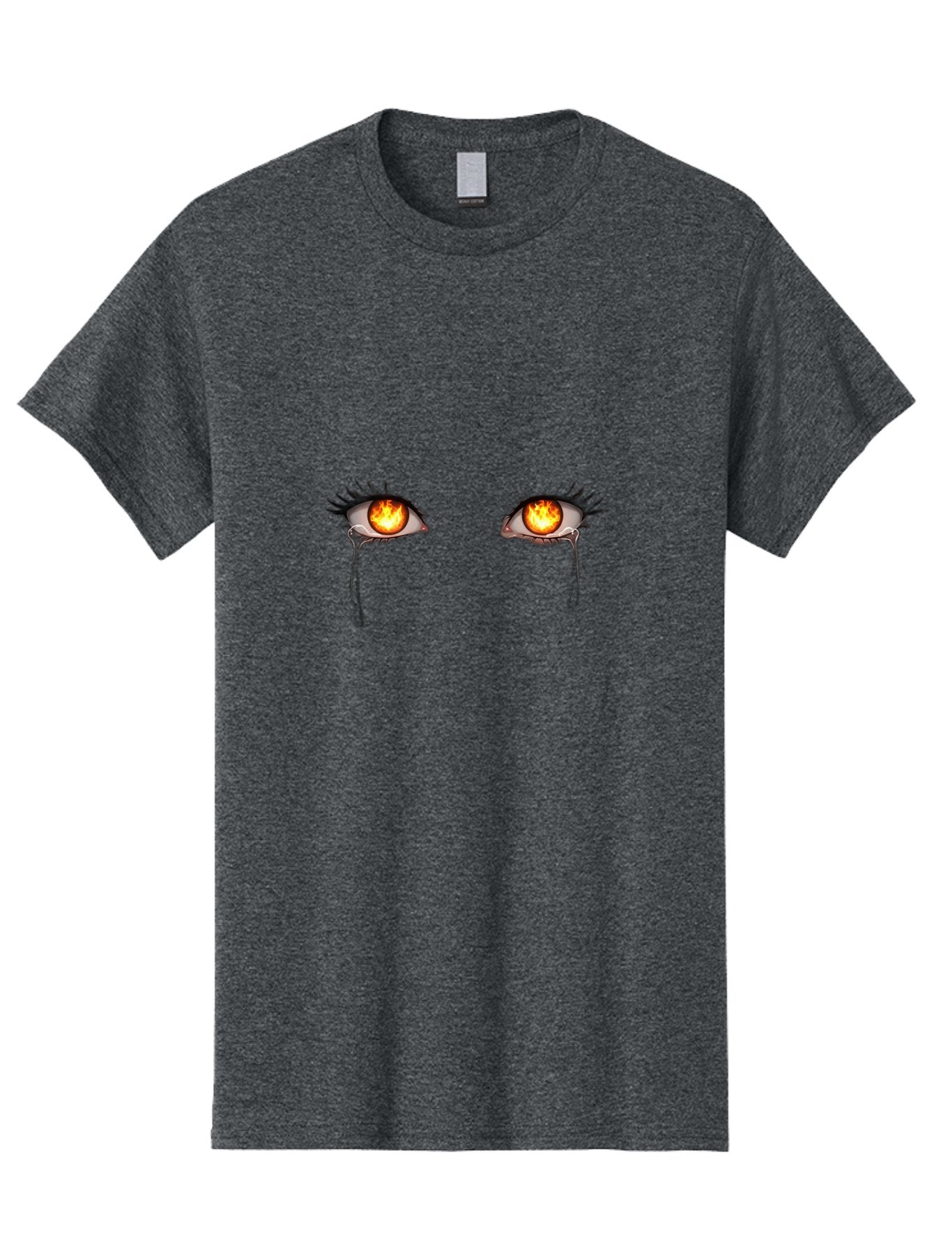 Crying-Eyes-With-Fire-1 Men'S Graphic Tee, 100% Cotton, Comfortable Casual Summer Wear, Machine Washable, Vintage Camera, Old Camera, Antique Camera, Black Camera, Classic Photography, Photography Equipment, Nostalgic Device, Film Camera, Baf766