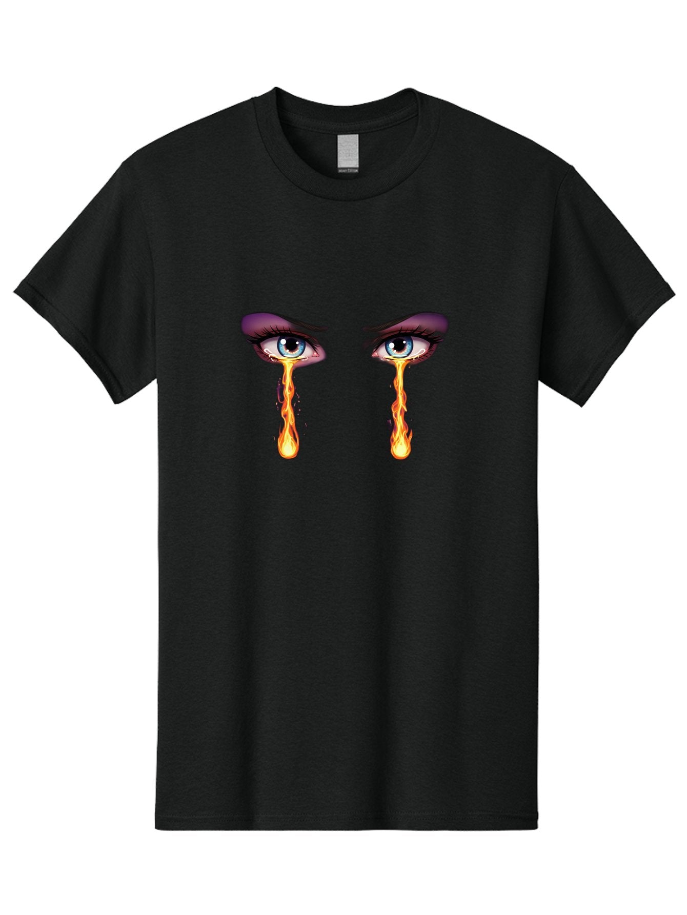 Crying-Eyes-With-Fire Men'S Graphic Tee, 100% Cotton, Comfortable Casual Summer Wear, Machine Washable, Vintage Camera, Old Camera, Antique Camera, Black Camera, Classic Photography, Photography Equipment, Nostalgic Device, Film Camera, Baf767 8