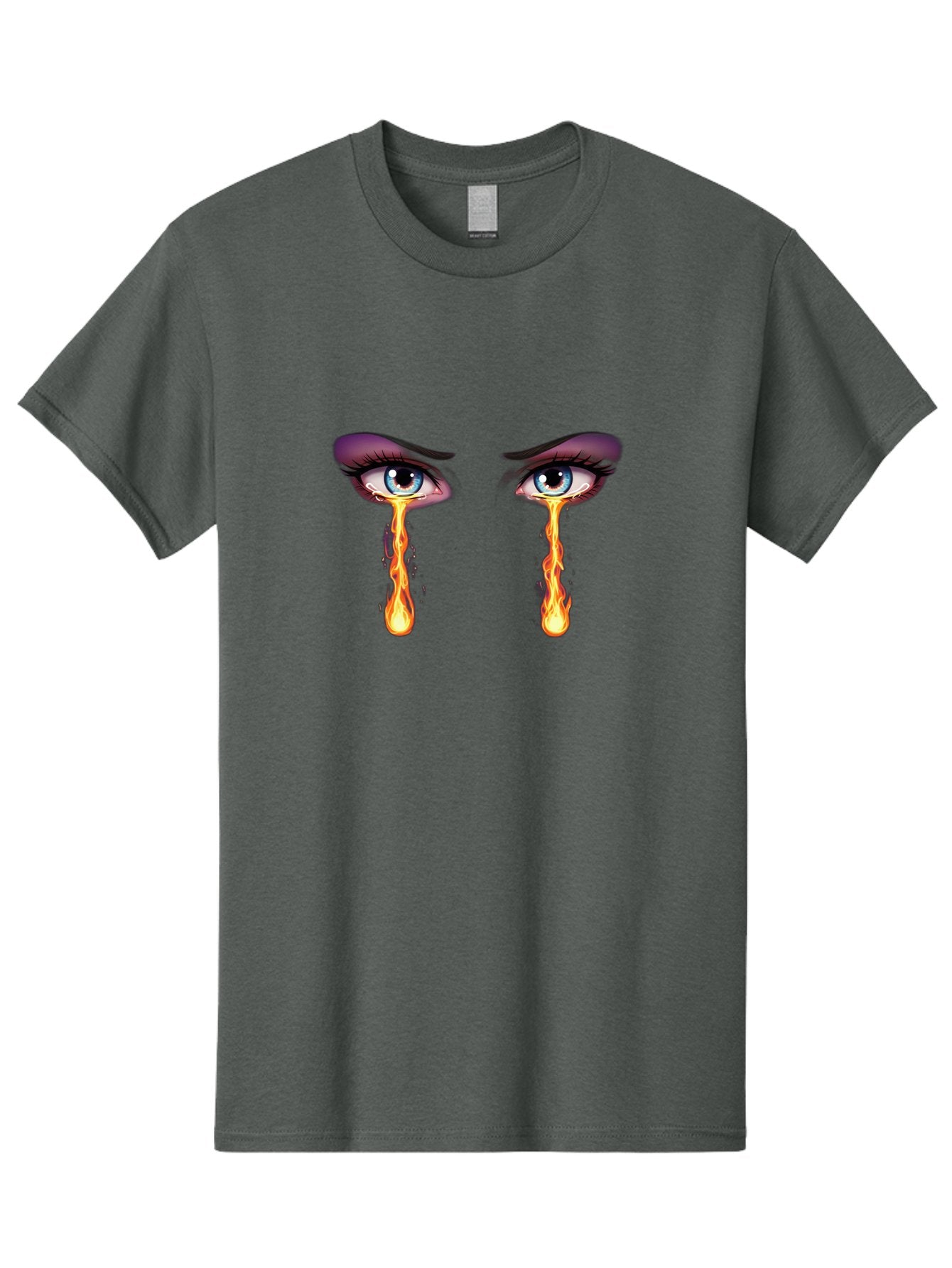 Crying-Eyes-With-Fire Men'S Graphic Tee, 100% Cotton, Comfortable Casual Summer Wear, Machine Washable, Vintage Camera, Old Camera, Antique Camera, Black Camera, Classic Photography, Photography Equipment, Nostalgic Device, Film Camera, Baf767 14