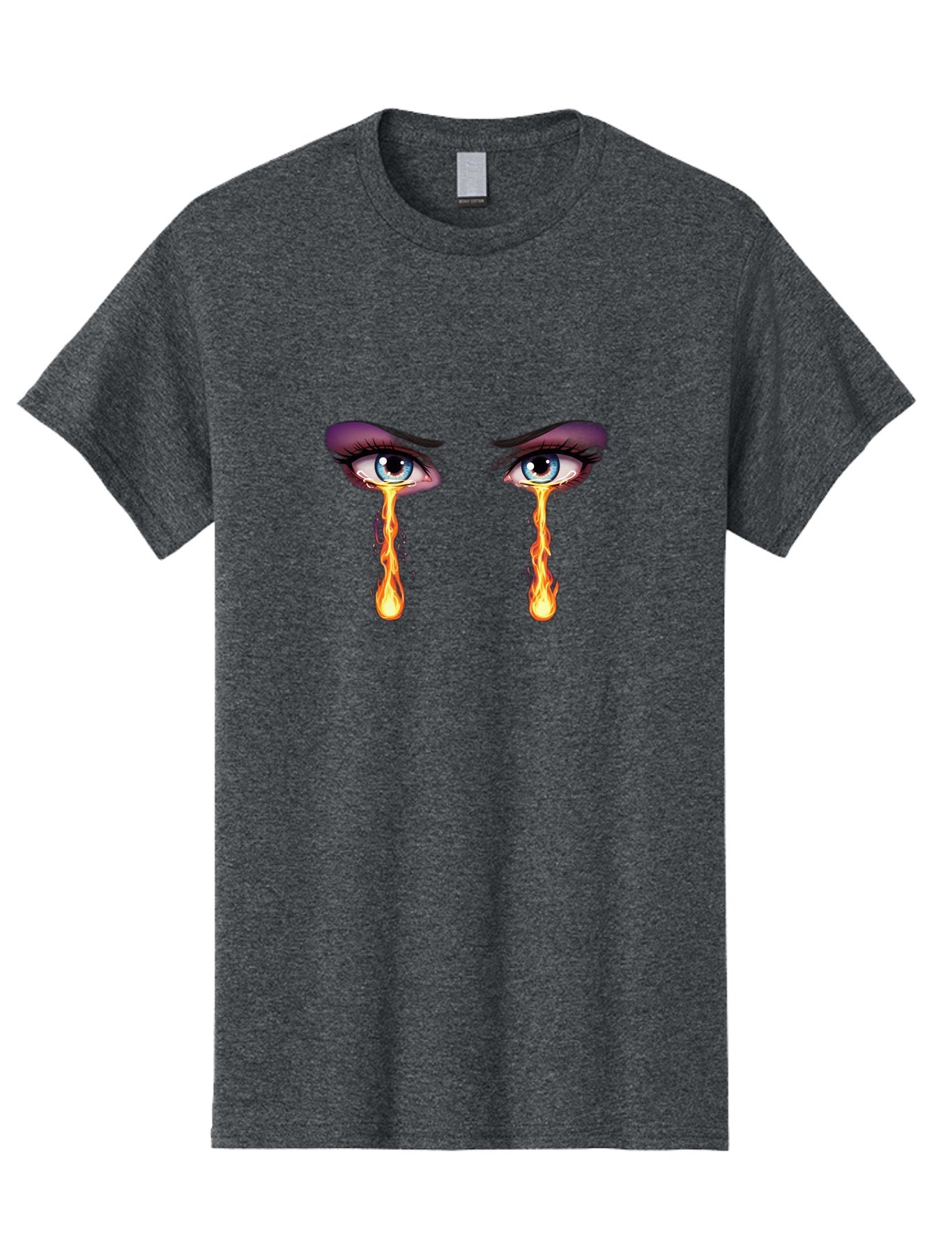 Crying-Eyes-With-Fire Men'S Graphic Tee, 100% Cotton, Comfortable Casual Summer Wear, Machine Washable, Vintage Camera, Old Camera, Antique Camera, Black Camera, Classic Photography, Photography Equipment, Nostalgic Device, Film Camera, Baf767 6