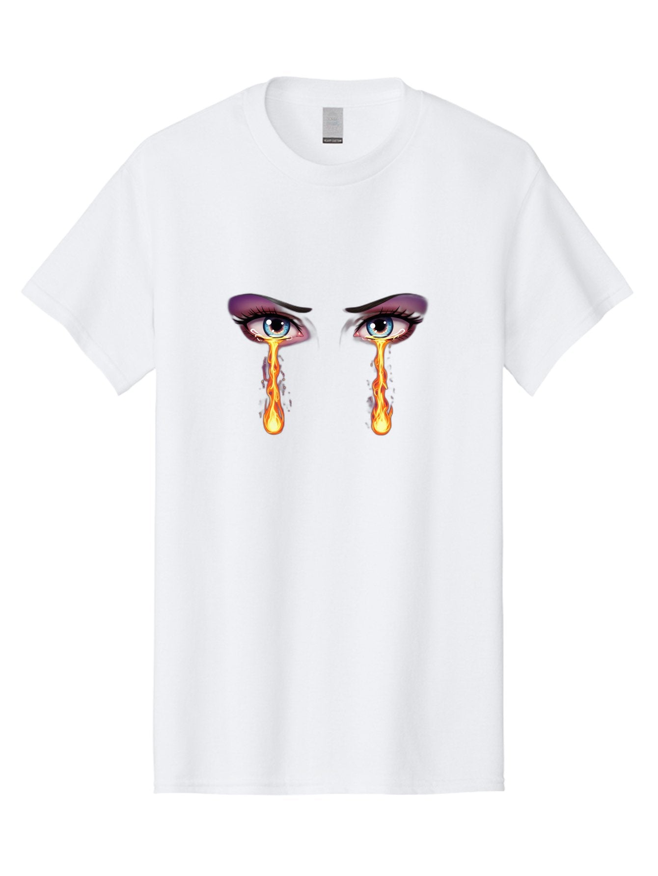 Crying-Eyes-With-Fire Men'S Graphic Tee, 100% Cotton, Comfortable Casual Summer Wear, Machine Washable, Vintage Camera, Old Camera, Antique Camera, Black Camera, Classic Photography, Photography Equipment, Nostalgic Device, Film Camera, Baf767 9