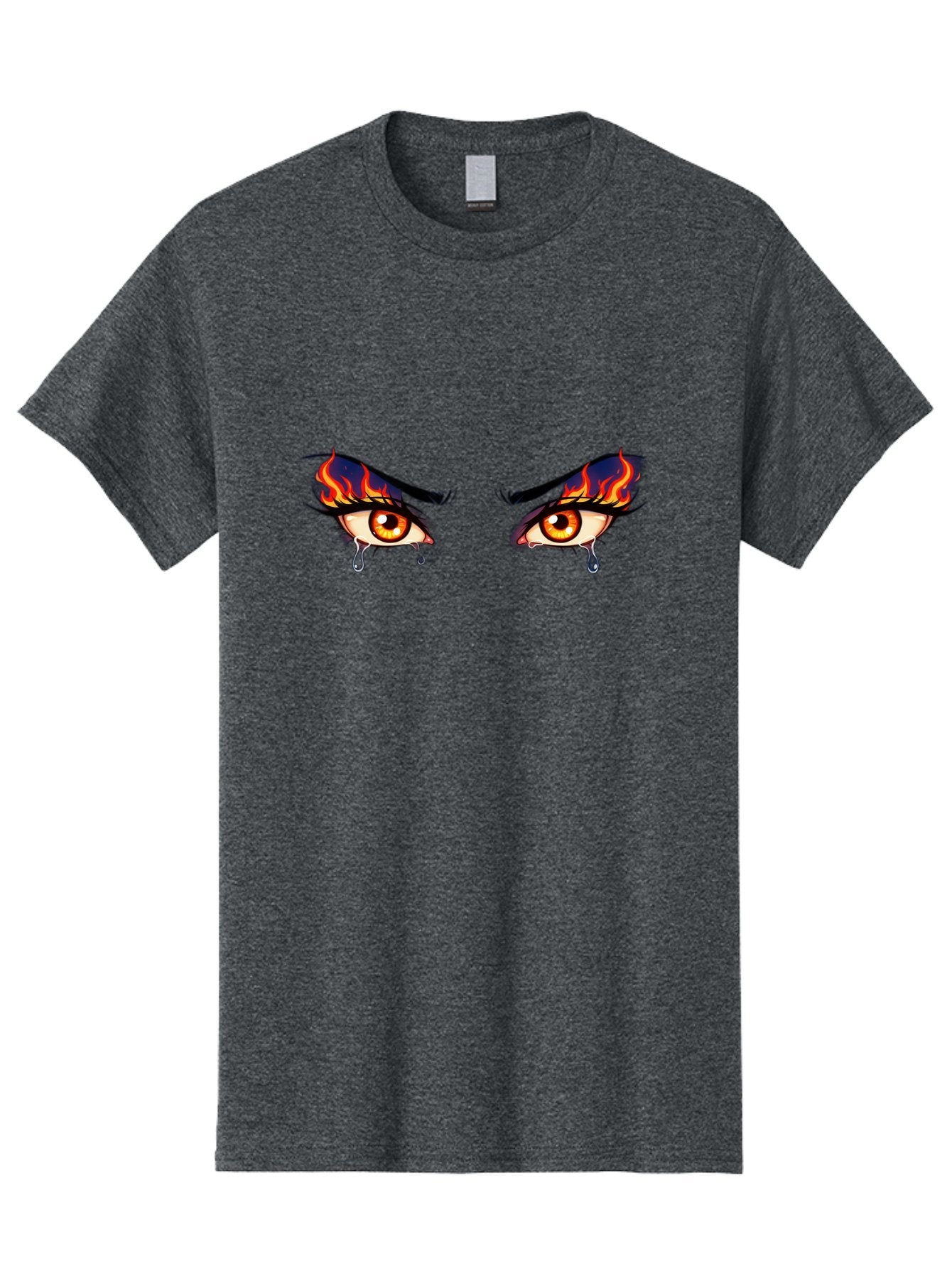 Crying-Eyes-With-Flames Men'S Graphic Tee, 100% Cotton, Comfortable Casual Summer Wear, Machine Washable, Vintage Camera, Old Camera, Antique Camera, Black Camera, Classic Photography, Photography Equipment, Nostalgic Device, Film Camera, Baf768 13