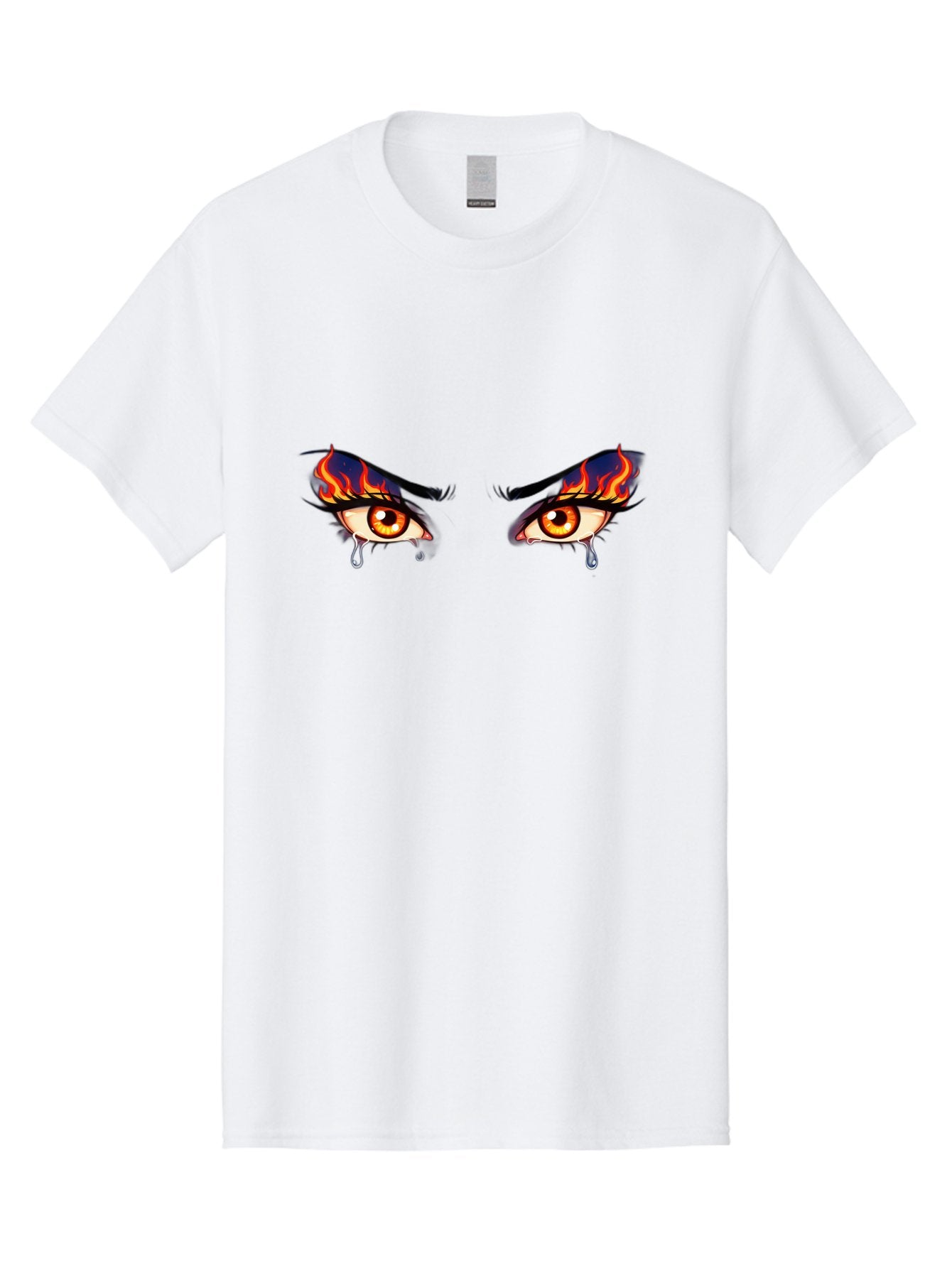 Crying-Eyes-With-Flames Men'S Graphic Tee, 100% Cotton, Comfortable Casual Summer Wear, Machine Washable, Vintage Camera, Old Camera, Antique Camera, Black Camera, Classic Photography, Photography Equipment, Nostalgic Device, Film Camera, Baf768 15