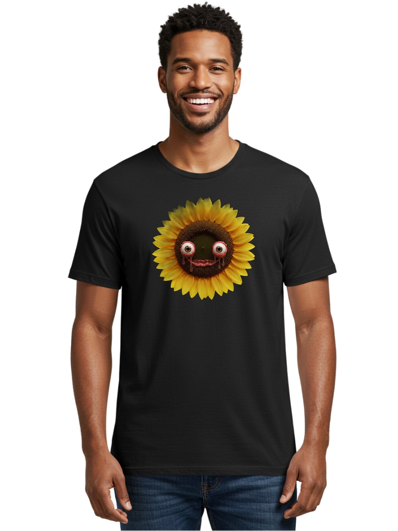 Crying-Sunflower-1 Men'S Graphic Tee, 100% Cotton, Comfortable Casual Summer Wear, Machine Washable, Vintage Camera, Old Camera, Antique Camera, Black Camera, Classic Photography, Photography Equipment, Nostalgic Device, Film Camera, Baf772 25
