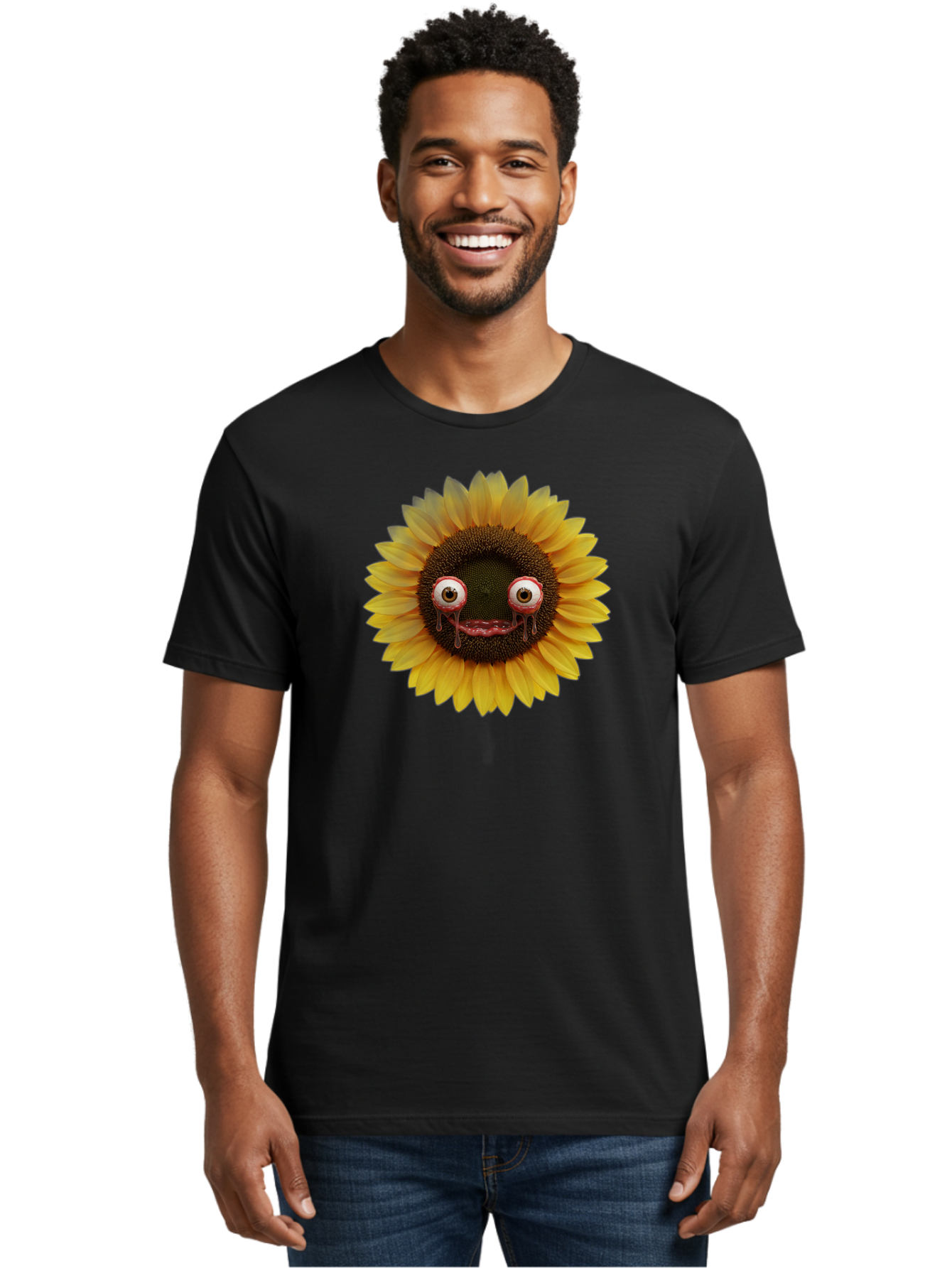Crying-Sunflower-1 Men'S Graphic Tee, 100% Cotton, Comfortable Casual Summer Wear, Machine Washable, Vintage Camera, Old Camera, Antique Camera, Black Camera, Classic Photography, Photography Equipment, Nostalgic Device, Film Camera, Baf772 21
