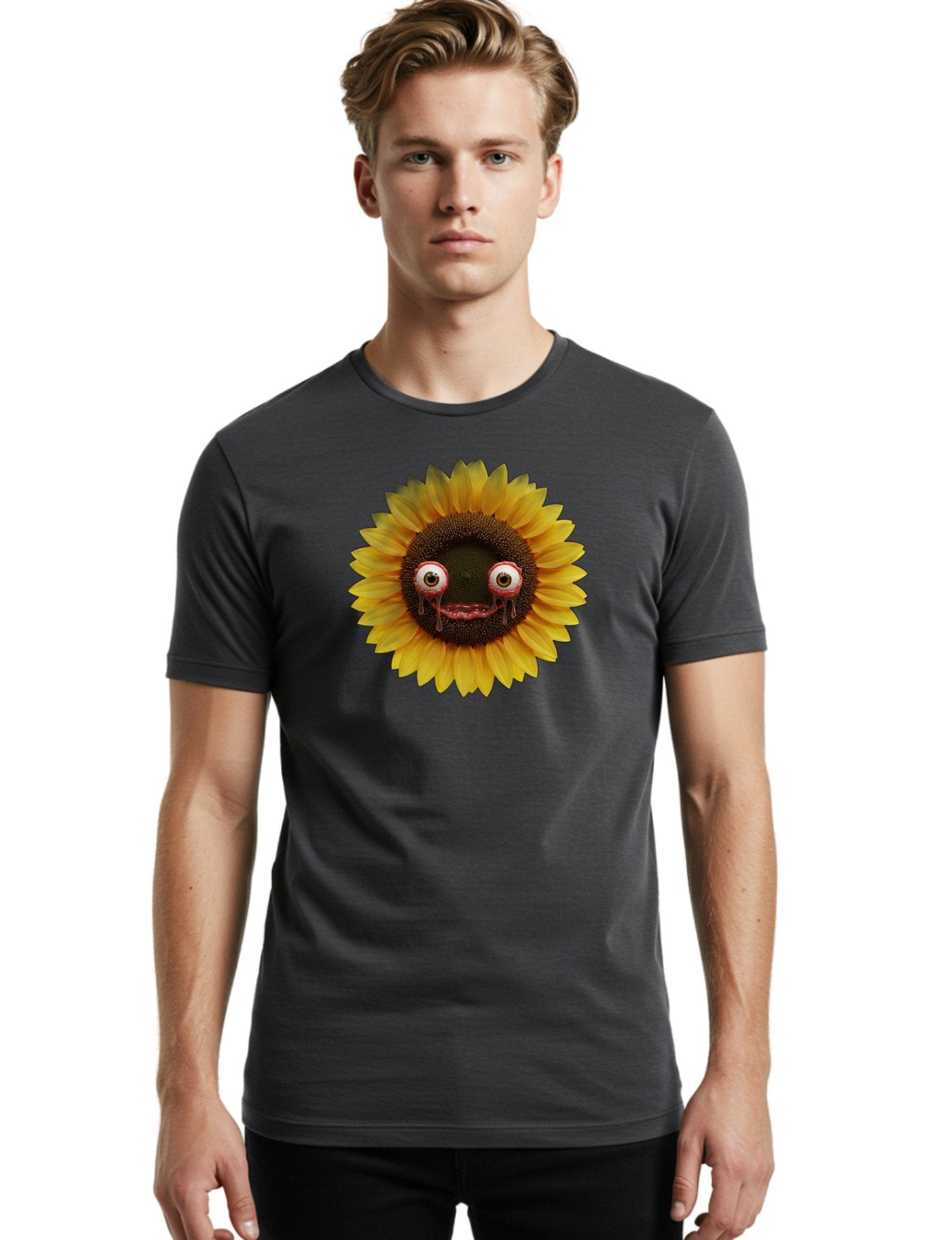 Crying-Sunflower-1 Men'S Graphic Tee, 100% Cotton, Comfortable Casual Summer Wear, Machine Washable, Vintage Camera, Old Camera, Antique Camera, Black Camera, Classic Photography, Photography Equipment, Nostalgic Device, Film Camera, Baf772 30