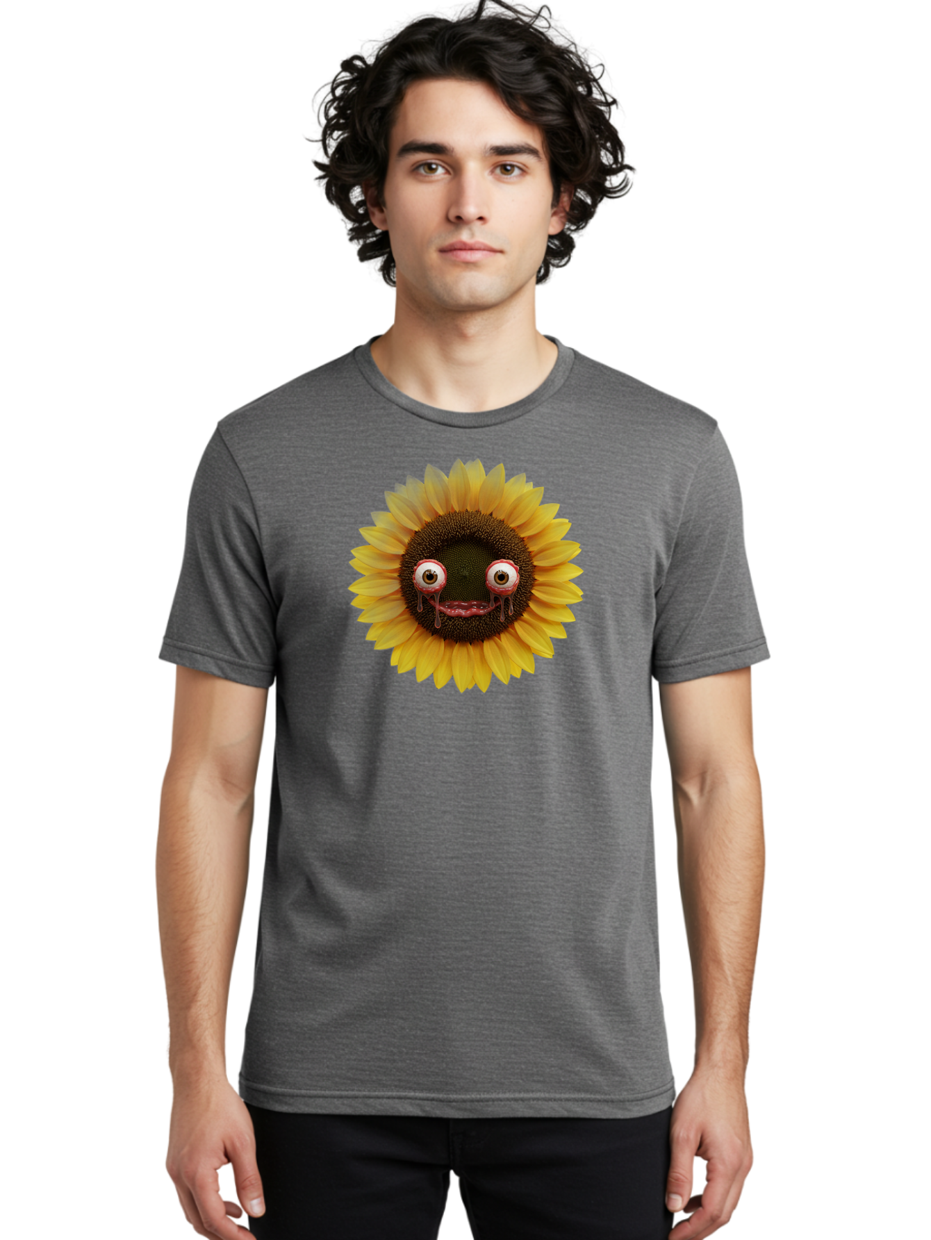 Crying-Sunflower-1 Men'S Graphic Tee, 100% Cotton, Comfortable Casual Summer Wear, Machine Washable, Vintage Camera, Old Camera, Antique Camera, Black Camera, Classic Photography, Photography Equipment, Nostalgic Device, Film Camera, Baf772 24