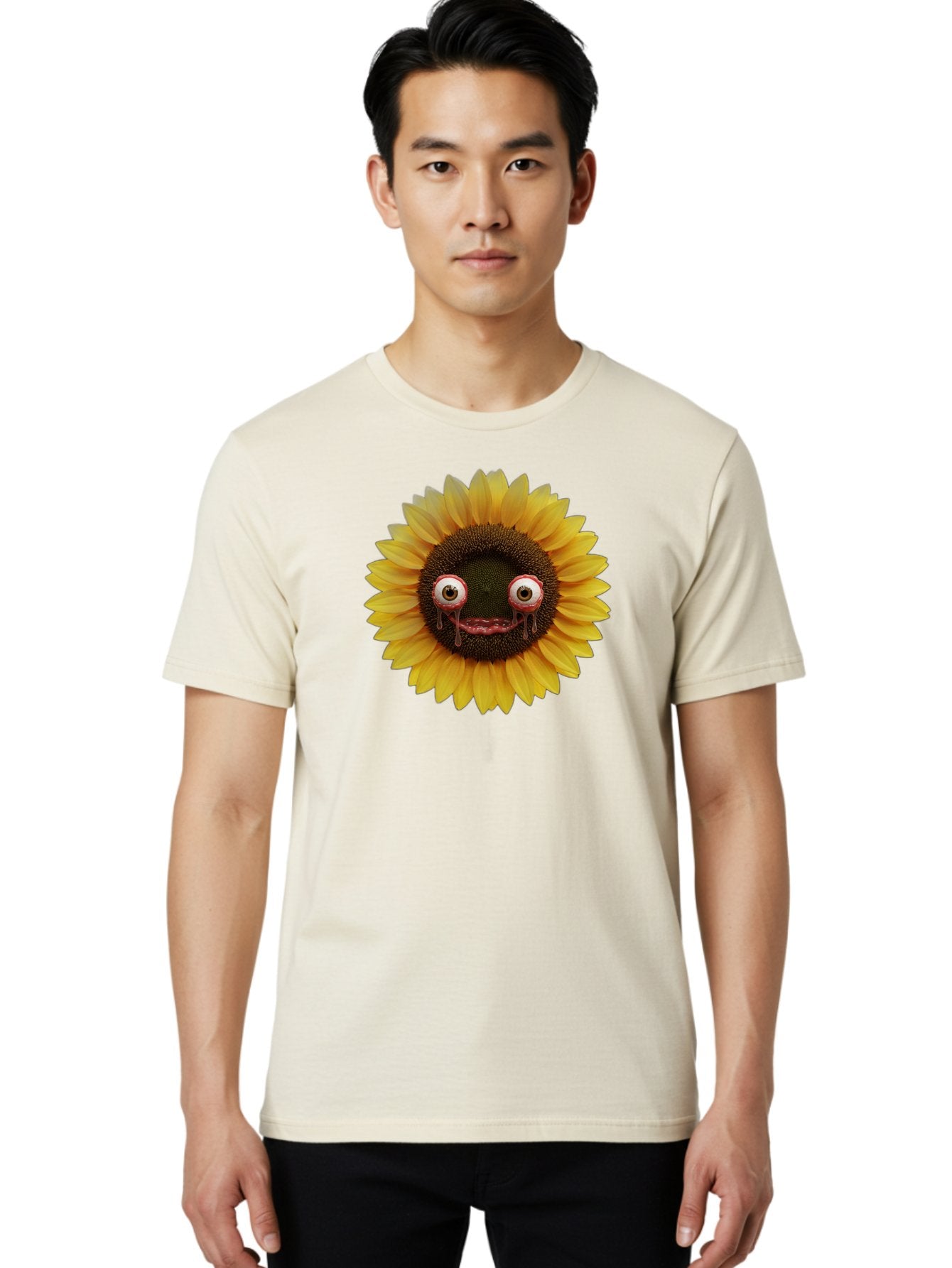 Crying-Sunflower-1 Men'S Graphic Tee, 100% Cotton, Comfortable Casual Summer Wear, Machine Washable, Vintage Camera, Old Camera, Antique Camera, Black Camera, Classic Photography, Photography Equipment, Nostalgic Device, Film Camera, Baf772 27
