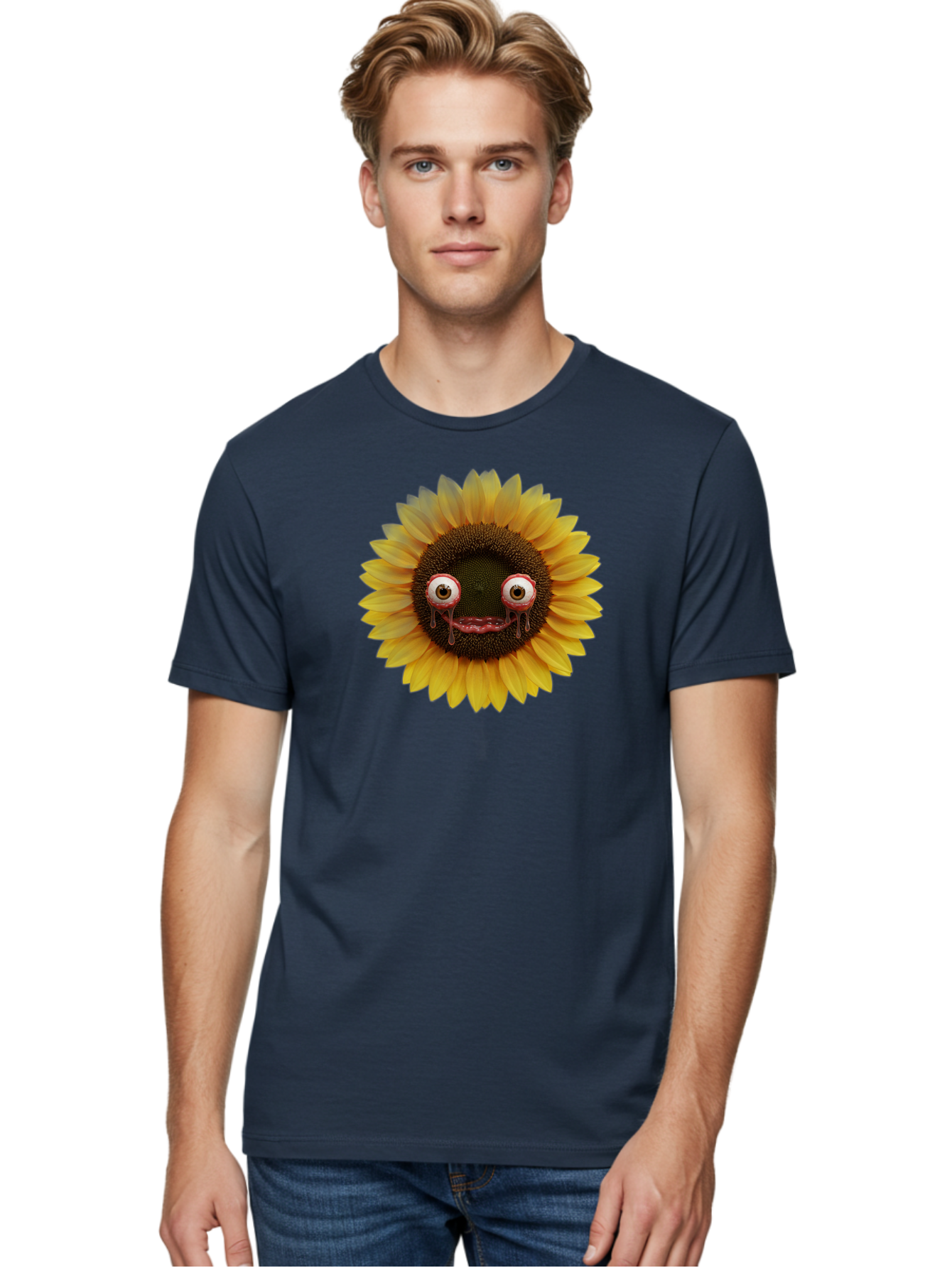 Crying-Sunflower-1 Men'S Graphic Tee, 100% Cotton, Comfortable Casual Summer Wear, Machine Washable, Vintage Camera, Old Camera, Antique Camera, Black Camera, Classic Photography, Photography Equipment, Nostalgic Device, Film Camera, Baf772 22