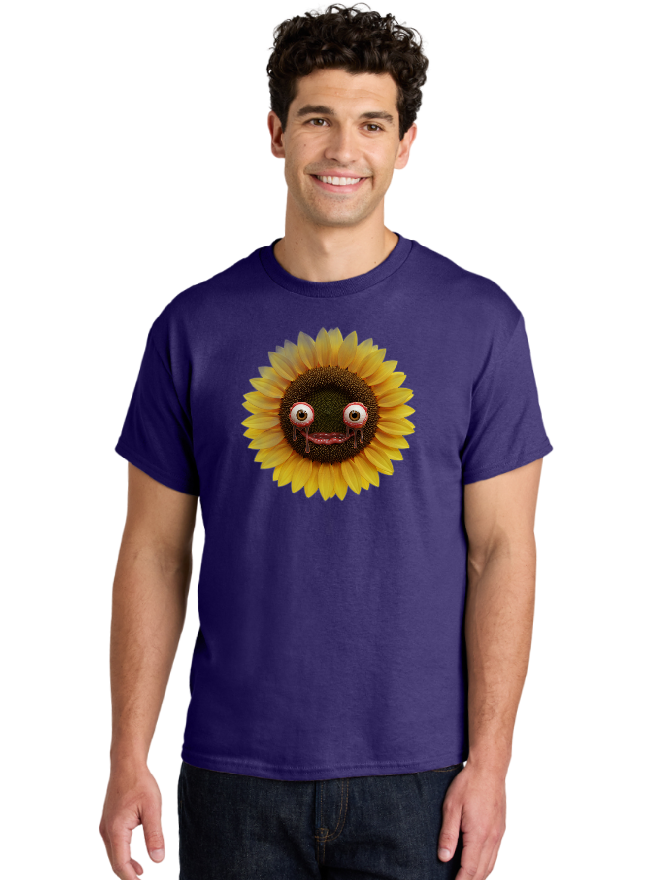 Crying-Sunflower-1 Men'S Graphic Tee, 100% Cotton, Comfortable Casual Summer Wear, Machine Washable, Vintage Camera, Old Camera, Antique Camera, Black Camera, Classic Photography, Photography Equipment, Nostalgic Device, Film Camera, Baf772 20