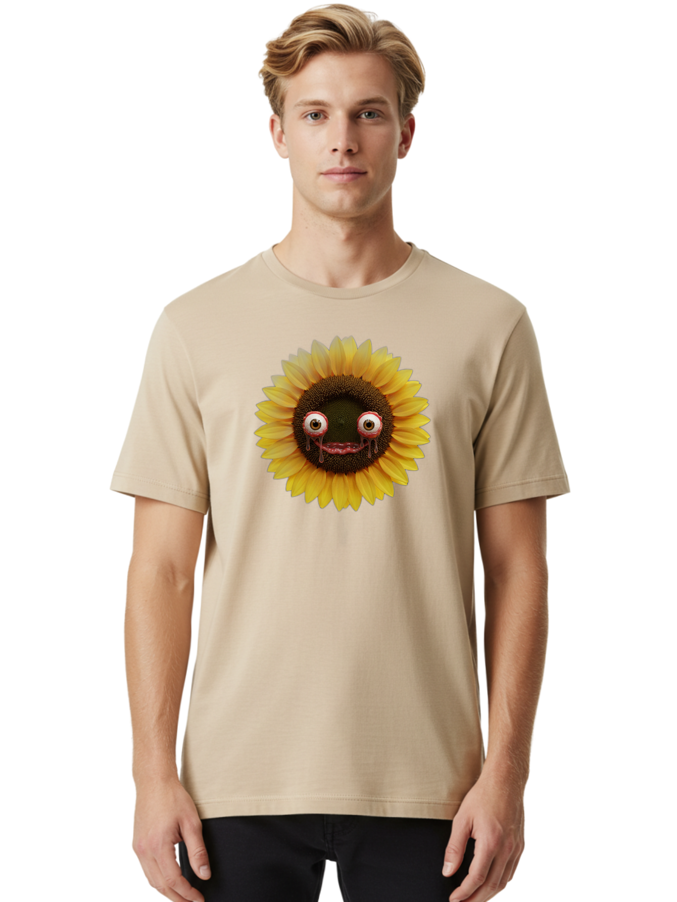 Crying-Sunflower-1 Men'S Graphic Tee, 100% Cotton, Comfortable Casual Summer Wear, Machine Washable, Vintage Camera, Old Camera, Antique Camera, Black Camera, Classic Photography, Photography Equipment, Nostalgic Device, Film Camera, Baf772 28