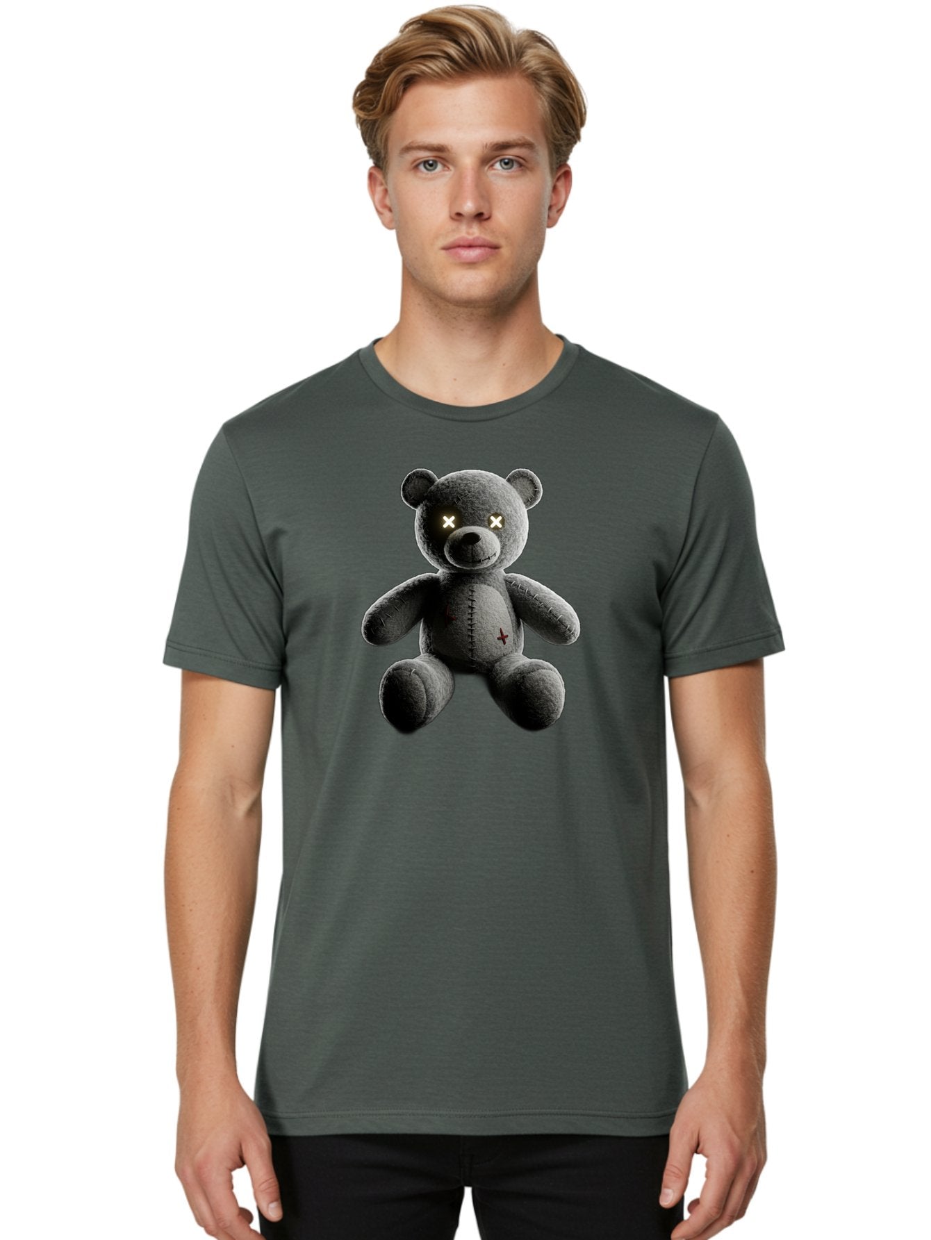 Cursed-Black-Teddy-Bear Men'S Graphic Tee, 100% Cotton, Comfortable Casual Summer Wear, Machine Washable, Vintage Camera, Old Camera, Antique Camera, Black Camera, Classic Photography, Photography Equipment, Nostalgic Device, Film Camera, Baf774 26