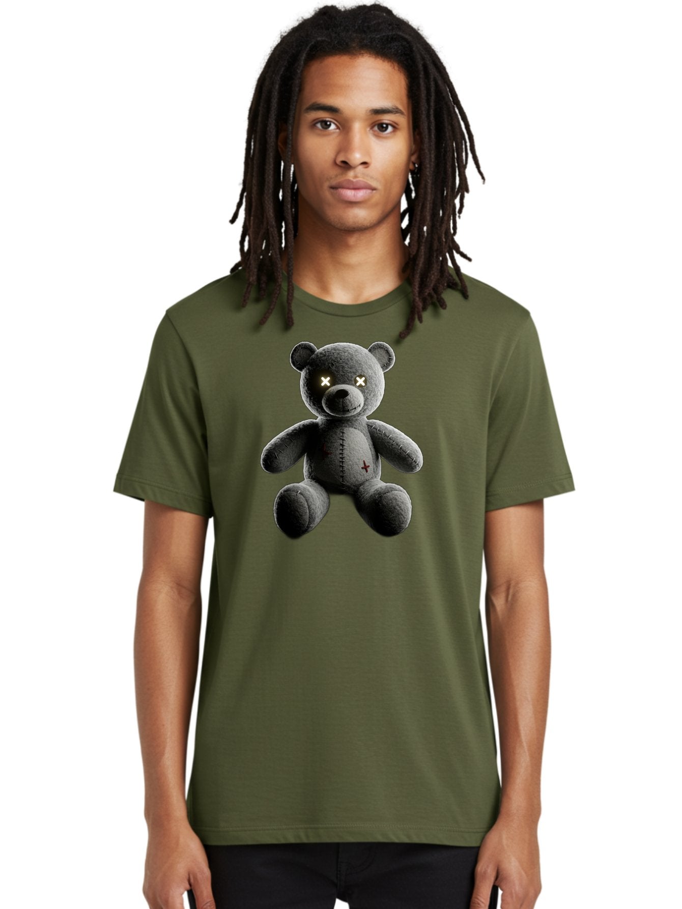 Cursed-Black-Teddy-Bear Men'S Graphic Tee, 100% Cotton, Comfortable Casual Summer Wear, Machine Washable, Vintage Camera, Old Camera, Antique Camera, Black Camera, Classic Photography, Photography Equipment, Nostalgic Device, Film Camera, Baf774 24