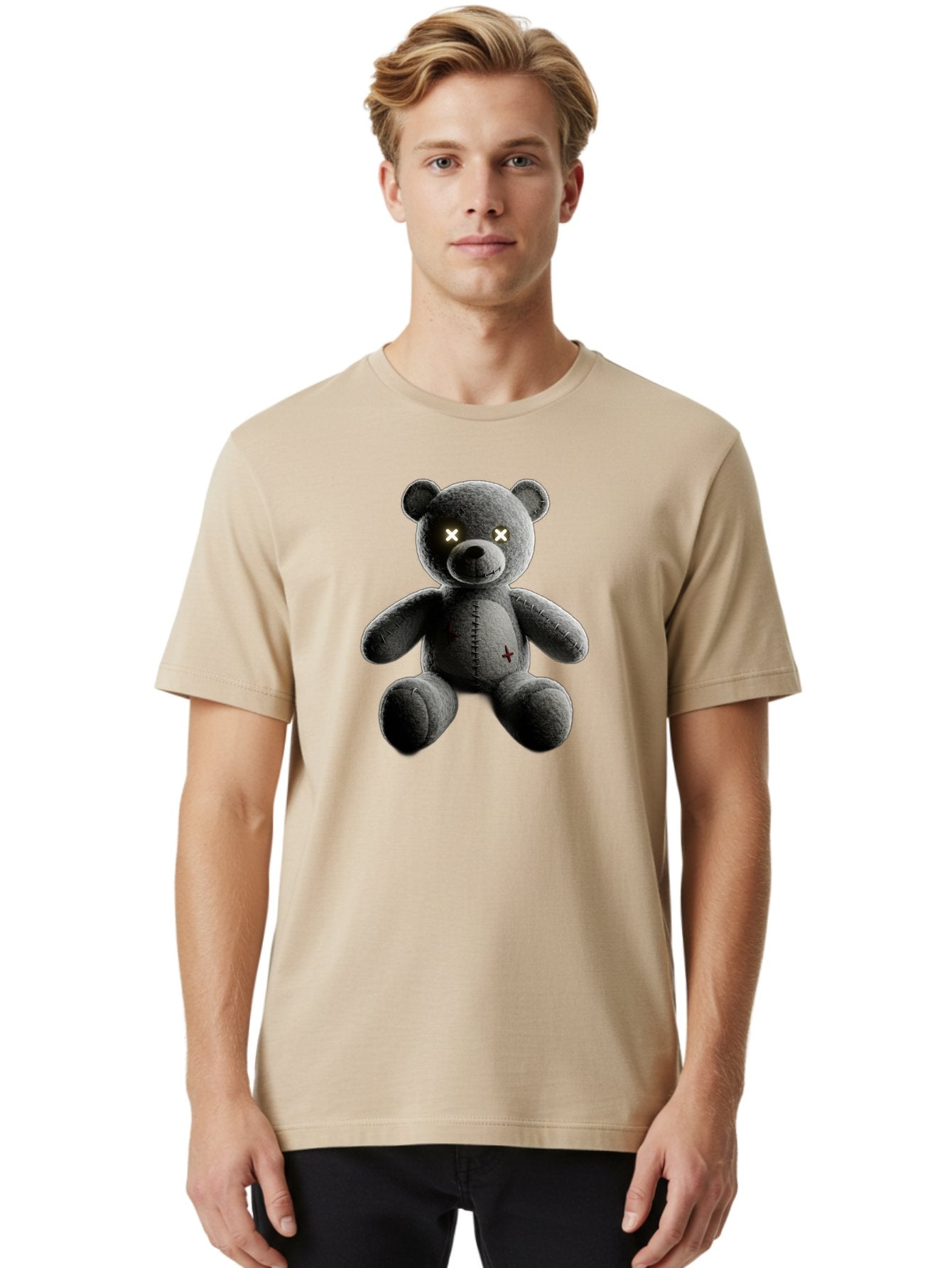 Cursed-Black-Teddy-Bear Men'S Graphic Tee, 100% Cotton, Comfortable Casual Summer Wear, Machine Washable, Vintage Camera, Old Camera, Antique Camera, Black Camera, Classic Photography, Photography Equipment, Nostalgic Device, Film Camera, Baf774 17