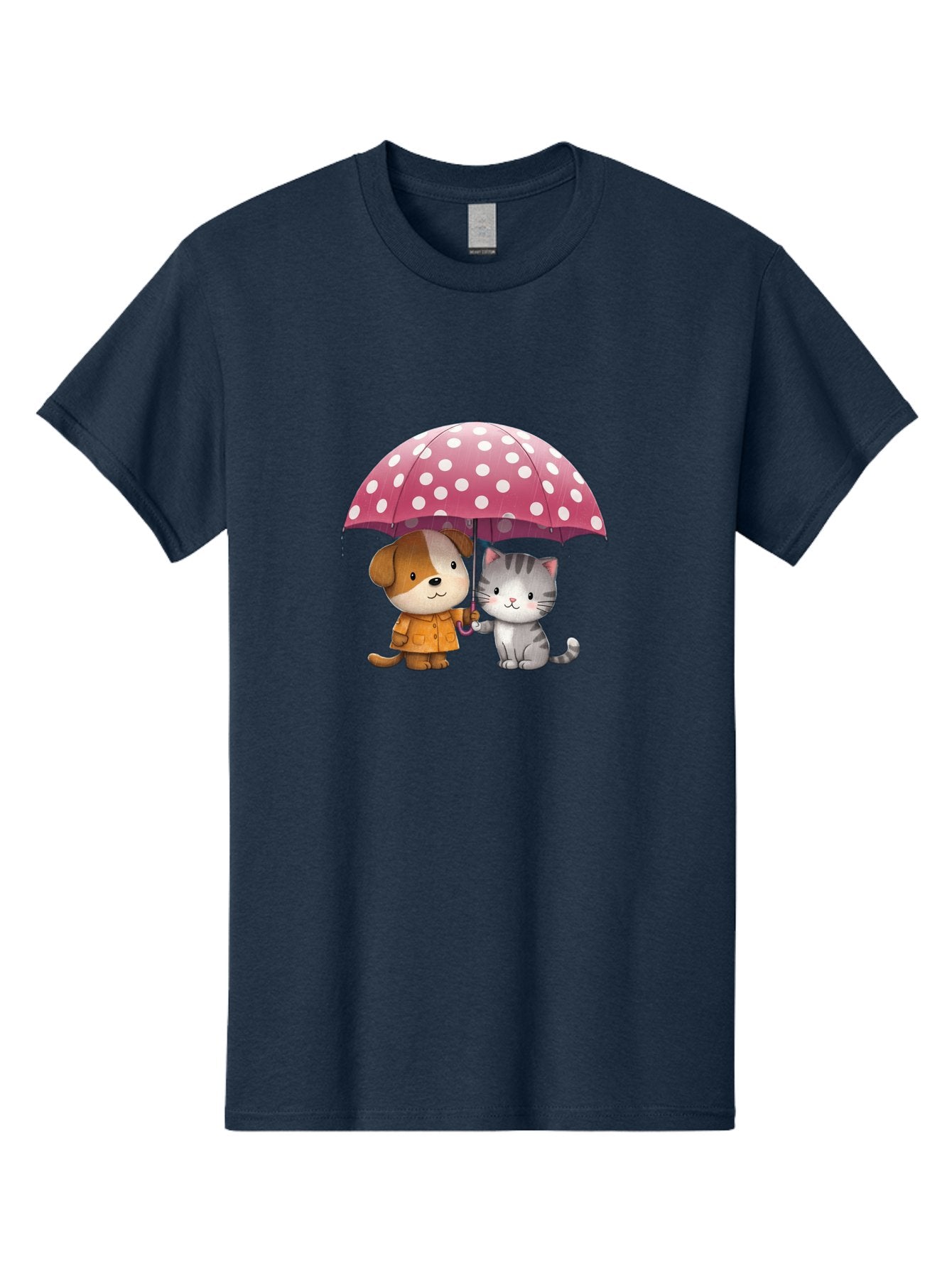Dog-And-Cat-Under-Polka-Dot-Umbrella Men'S Graphic Tee, 100% Cotton, Comfortable Casual Summer Wear, Machine Washable, Vintage Camera, Old Camera, Antique Camera, Black Camera, Classic Photography, Photography Equipment, Nostalgic Device, Baf797 6