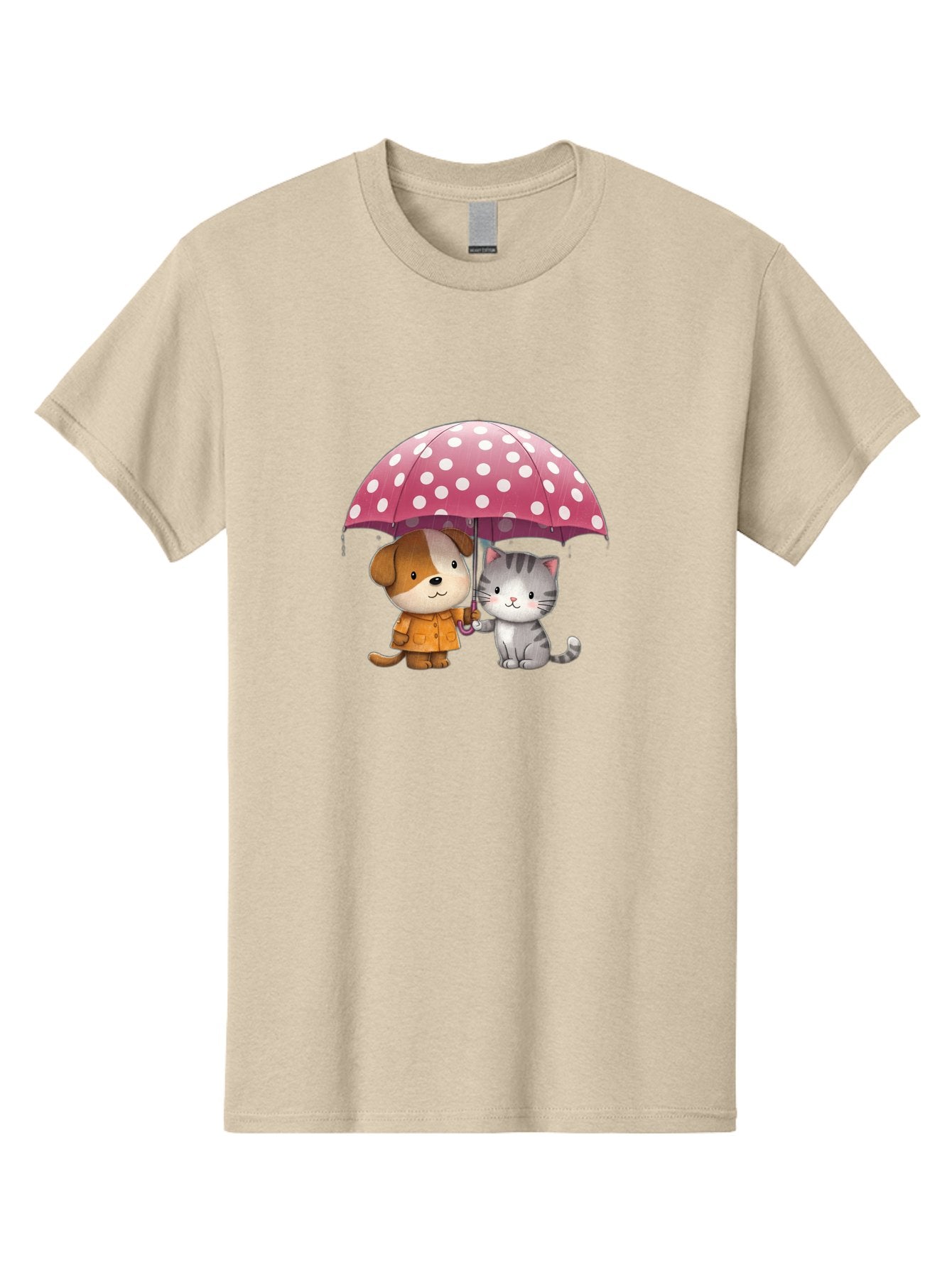 Dog-And-Cat-Under-Polka-Dot-Umbrella Men'S Graphic Tee, 100% Cotton, Comfortable Casual Summer Wear, Machine Washable, Vintage Camera, Old Camera, Antique Camera, Black Camera, Classic Photography, Photography Equipment, Nostalgic Device, Baf797 5