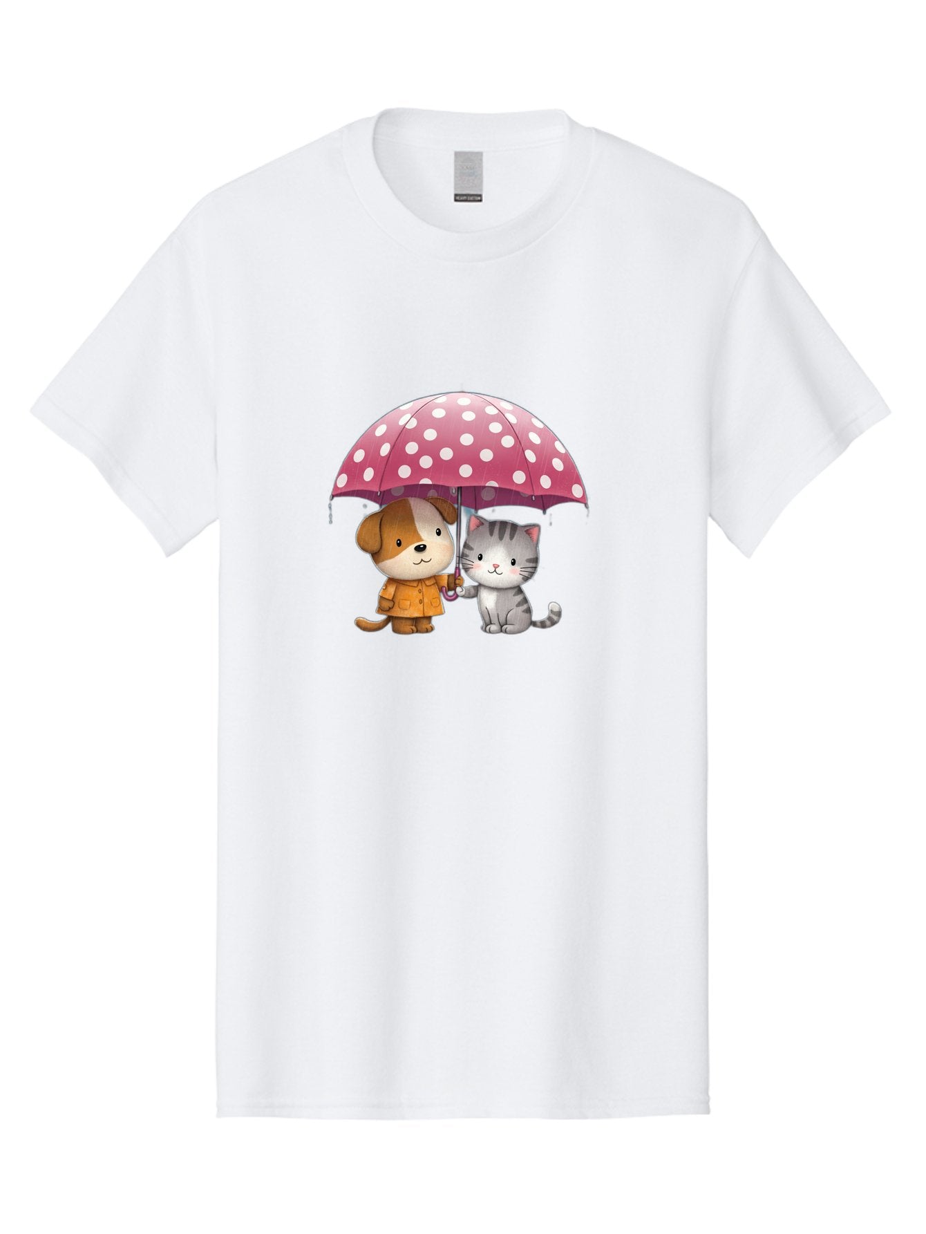Dog-And-Cat-Under-Polka-Dot-Umbrella Men'S Graphic Tee, 100% Cotton, Comfortable Casual Summer Wear, Machine Washable, Vintage Camera, Old Camera, Antique Camera, Black Camera, Classic Photography, Photography Equipment, Nostalgic Device, Baf797 7