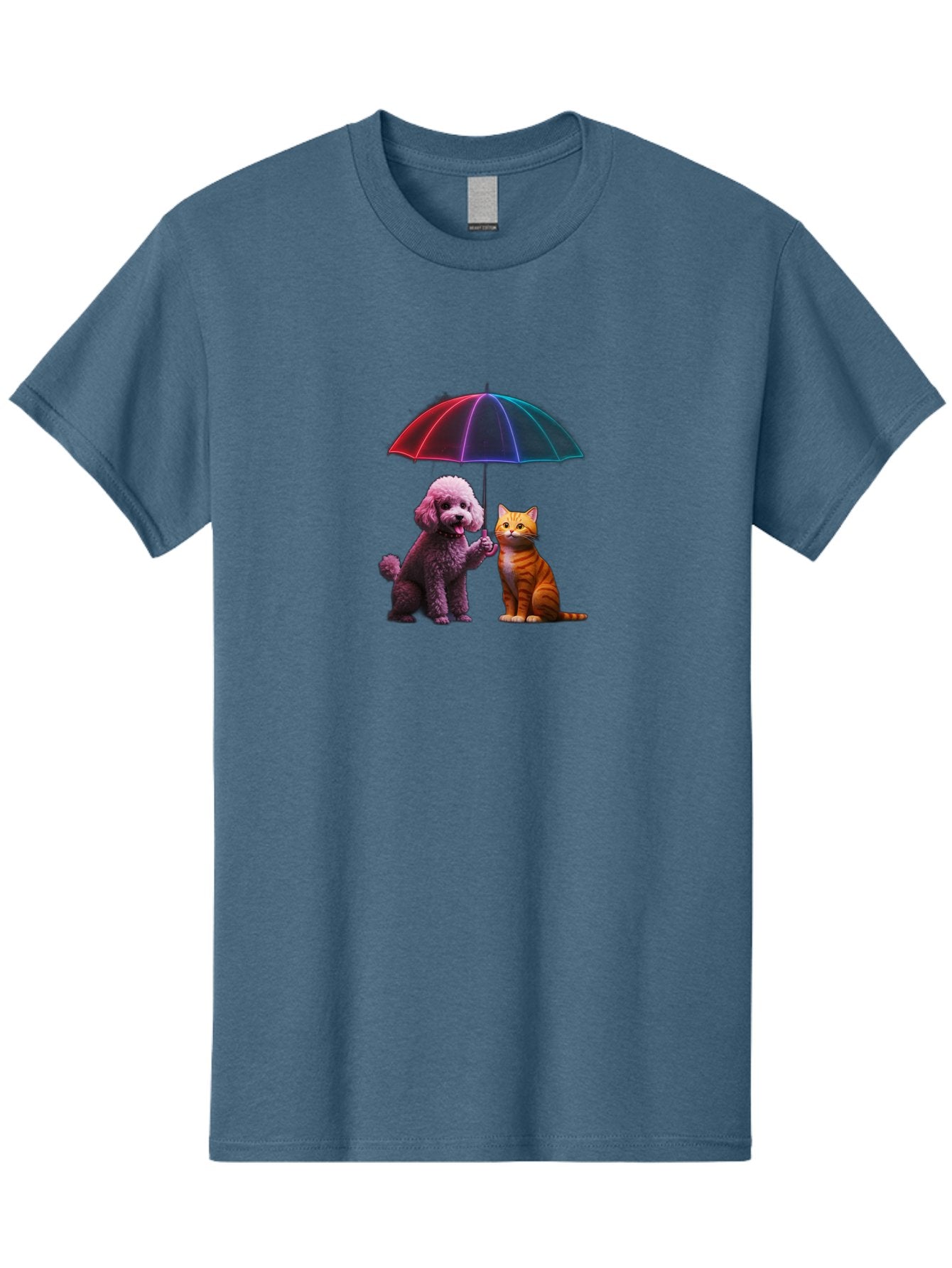 Dog-And-Cat-Under-Umbrella Men'S Graphic Tee, 100% Cotton, Comfortable Casual Summer Wear, Machine Washable, Vintage Camera, Old Camera, Antique Camera, Black Camera, Classic Photography, Photography Equipment, Nostalgic Device, Film Camera, Baf798