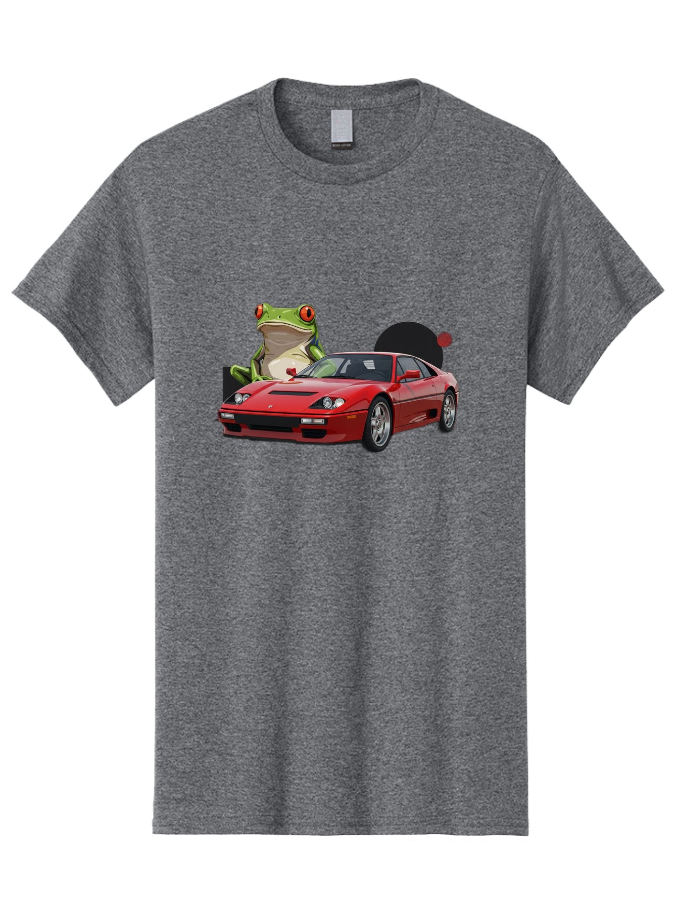 Ferrari-With-Frog-1 Men'S Graphic Tee, 100% Cotton, Comfortable Casual Summer Wear, Machine Washable, Vintage Camera, Old Camera, Antique Camera, Black Camera, Classic Photography, Photography Equipment, Nostalgic Device, Film Camera, Baf805 13