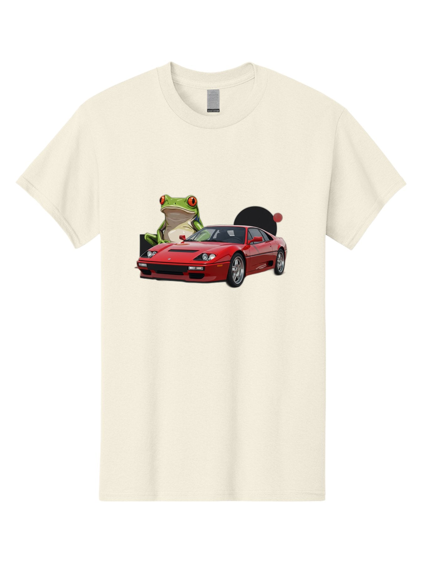 Ferrari-With-Frog-1 Men'S Graphic Tee, 100% Cotton, Comfortable Casual Summer Wear, Machine Washable, Vintage Camera, Old Camera, Antique Camera, Black Camera, Classic Photography, Photography Equipment, Nostalgic Device, Film Camera, Baf805 15