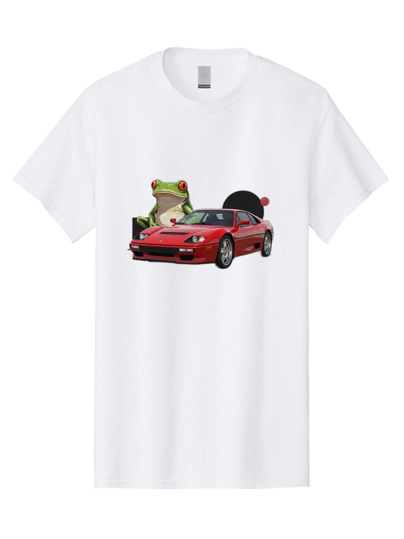 Ferrari-With-Frog-1 Men'S Graphic Tee, 100% Cotton, Comfortable Casual Summer Wear, Machine Washable, Vintage Camera, Old Camera, Antique Camera, Black Camera, Classic Photography, Photography Equipment, Nostalgic Device, Film Camera, Baf805 6