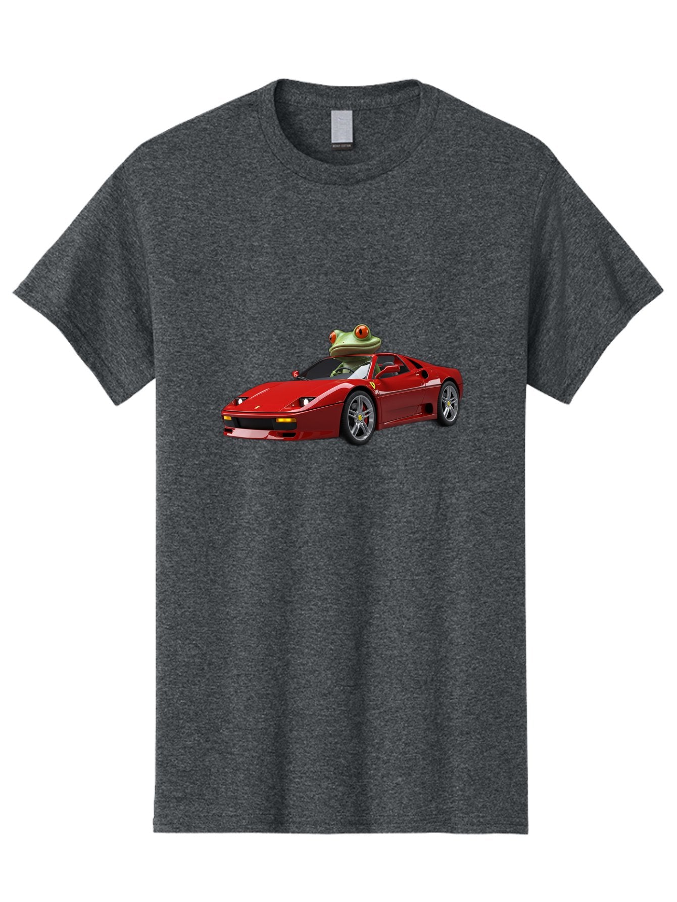 Ferrari-With-Frog-2 Men'S Graphic Tee, 100% Cotton, Comfortable Casual Summer Wear, Machine Washable, Vintage Camera, Old Camera, Antique Camera, Black Camera, Classic Photography, Photography Equipment, Nostalgic Device, Film Camera, Baf806 5