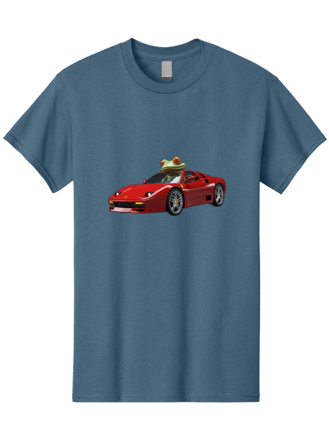 Ferrari-With-Frog-2 Men'S Graphic Tee, 100% Cotton, Comfortable Casual Summer Wear, Machine Washable, Vintage Camera, Old Camera, Antique Camera, Black Camera, Classic Photography, Photography Equipment, Nostalgic Device, Film Camera, Baf806 6