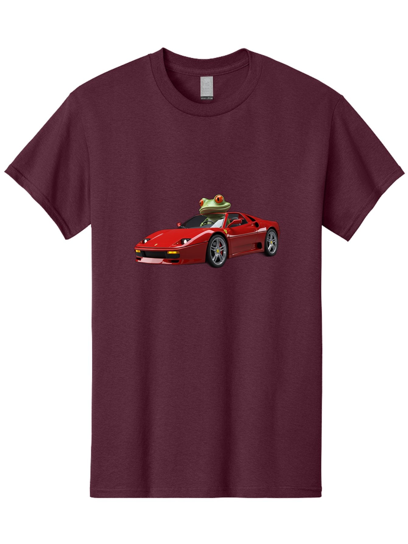 Ferrari-With-Frog-2 Men'S Graphic Tee, 100% Cotton, Comfortable Casual Summer Wear, Machine Washable, Vintage Camera, Old Camera, Antique Camera, Black Camera, Classic Photography, Photography Equipment, Nostalgic Device, Film Camera, Baf806 3