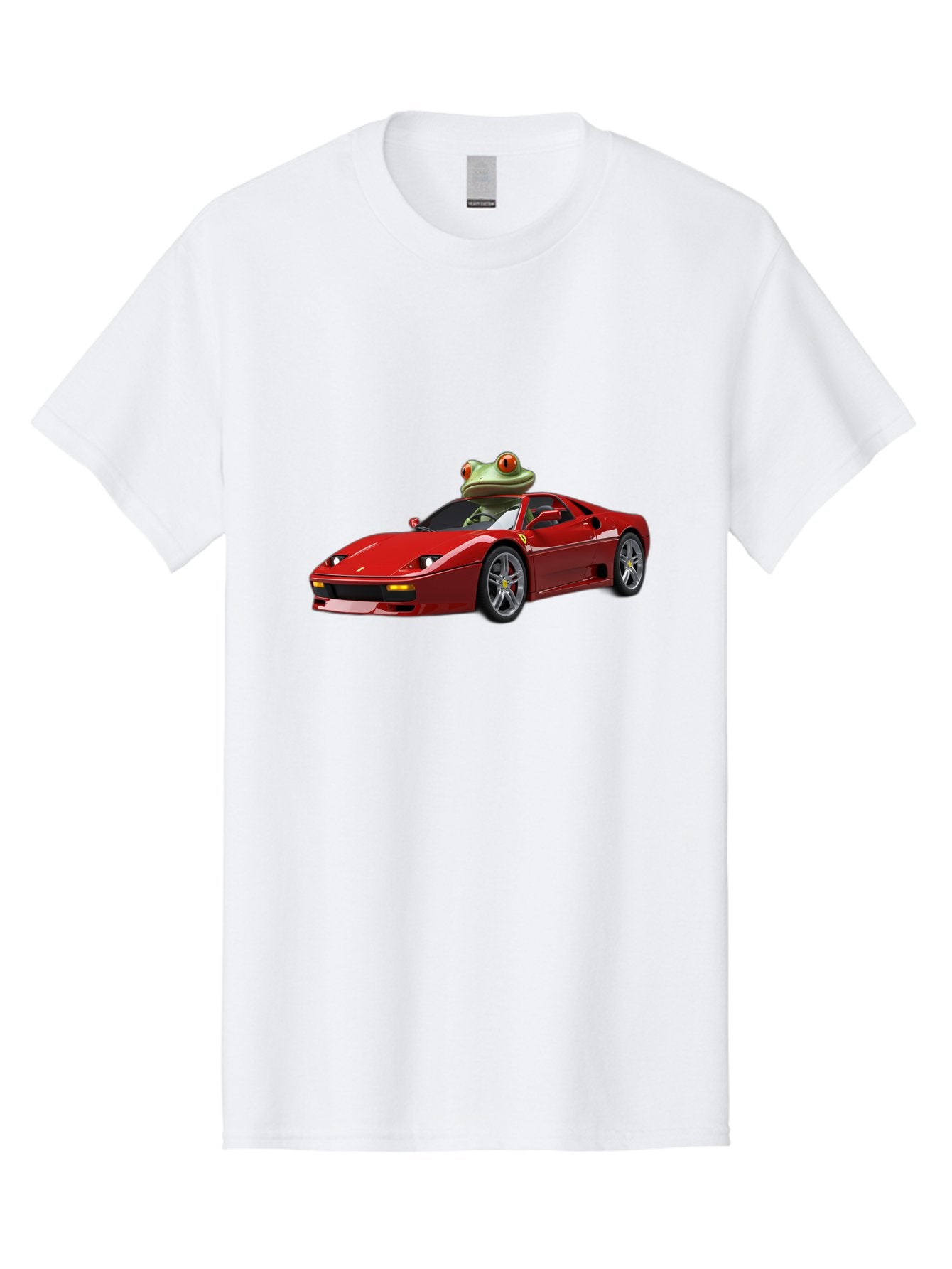 Ferrari-With-Frog-2 Men'S Graphic Tee, 100% Cotton, Comfortable Casual Summer Wear, Machine Washable, Vintage Camera, Old Camera, Antique Camera, Black Camera, Classic Photography, Photography Equipment, Nostalgic Device, Film Camera, Baf806 14