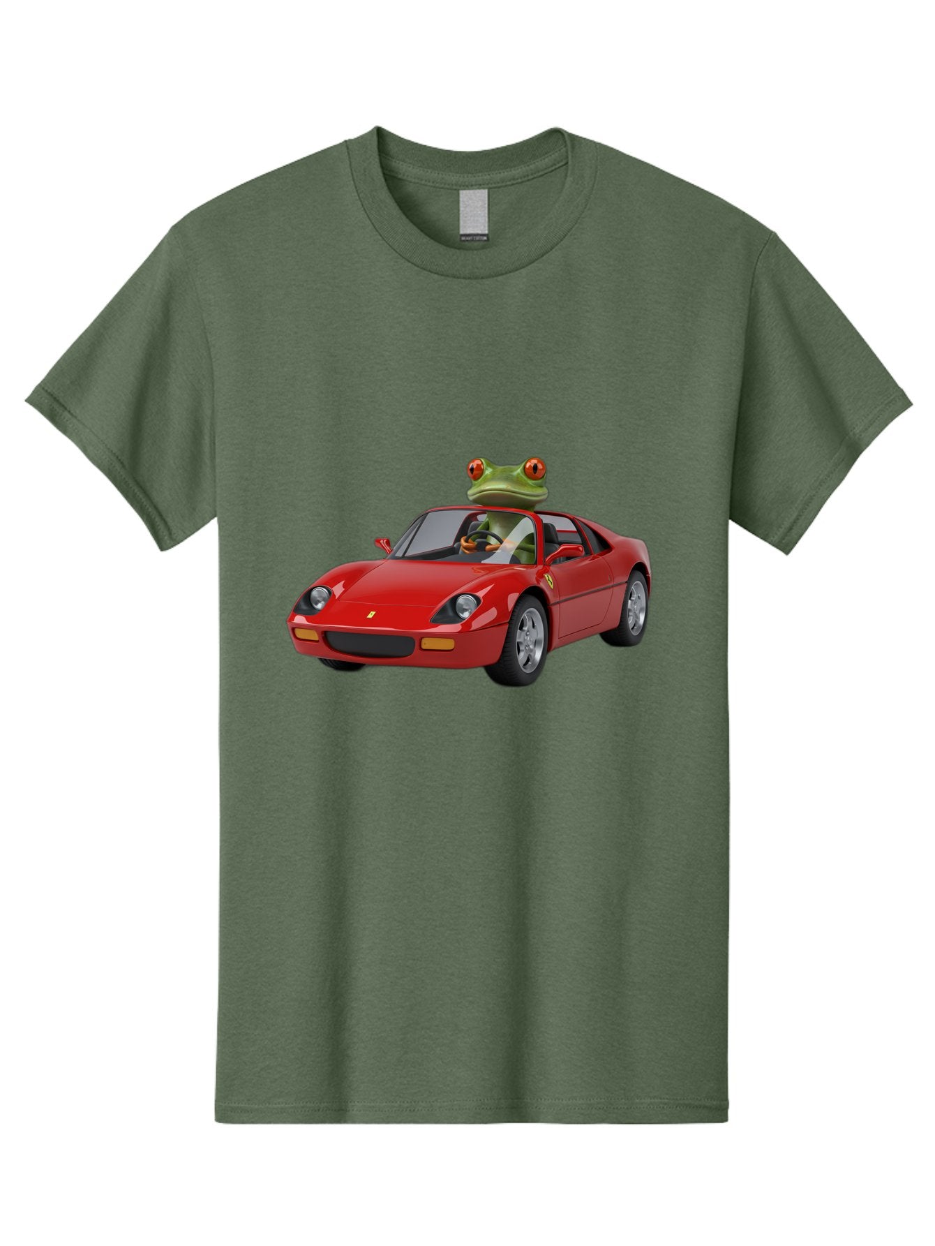 Ferrari-With-Frog Men'S Graphic Tee, 100% Cotton, Comfortable Casual Summer Wear, Machine Washable, Vintage Camera, Old Camera, Antique Camera, Black Camera, Classic Photography, Photography Equipment, Nostalgic Device, Film Camera, Camera Art Baf807