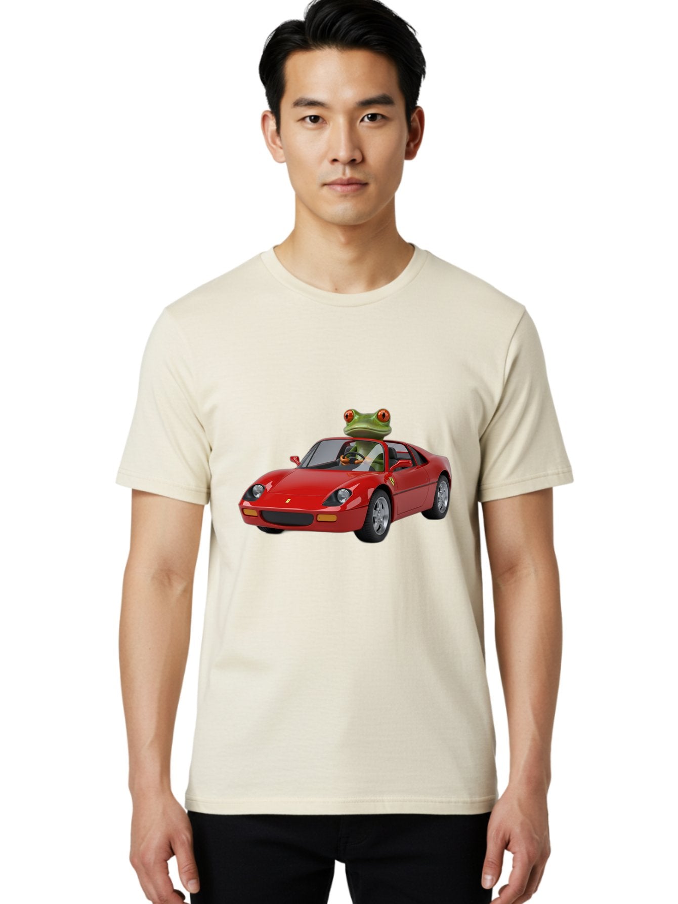 Ferrari-With-Frog Men'S Graphic Tee, 100% Cotton, Comfortable Casual Summer Wear, Machine Washable, Vintage Camera, Old Camera, Antique Camera, Black Camera, Classic Photography, Photography Equipment, Nostalgic Device, Film Camera, Camera Art Baf807 26