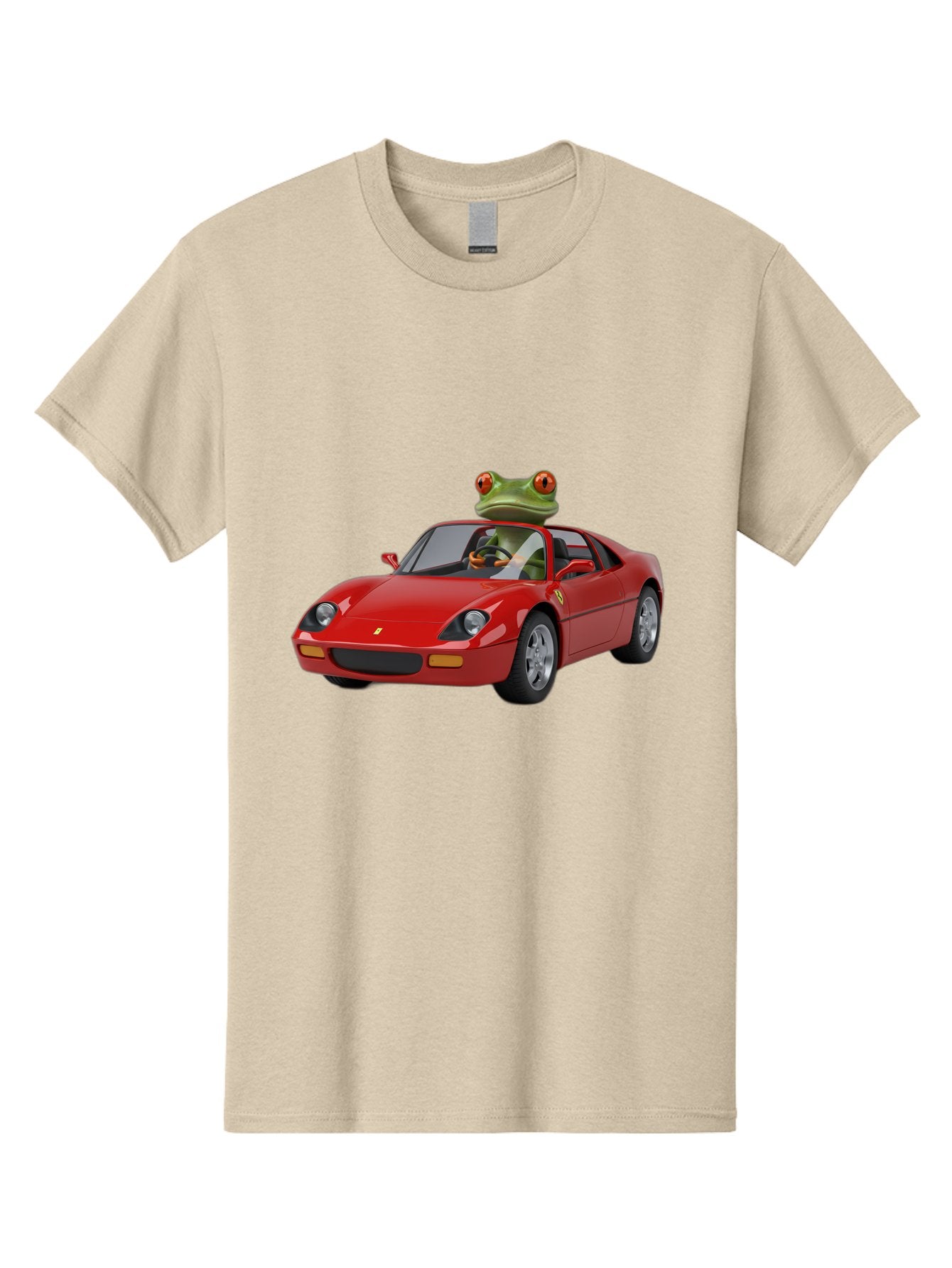 Ferrari-With-Frog Men'S Graphic Tee, 100% Cotton, Comfortable Casual Summer Wear, Machine Washable, Vintage Camera, Old Camera, Antique Camera, Black Camera, Classic Photography, Photography Equipment, Nostalgic Device, Film Camera, Camera Art Baf807