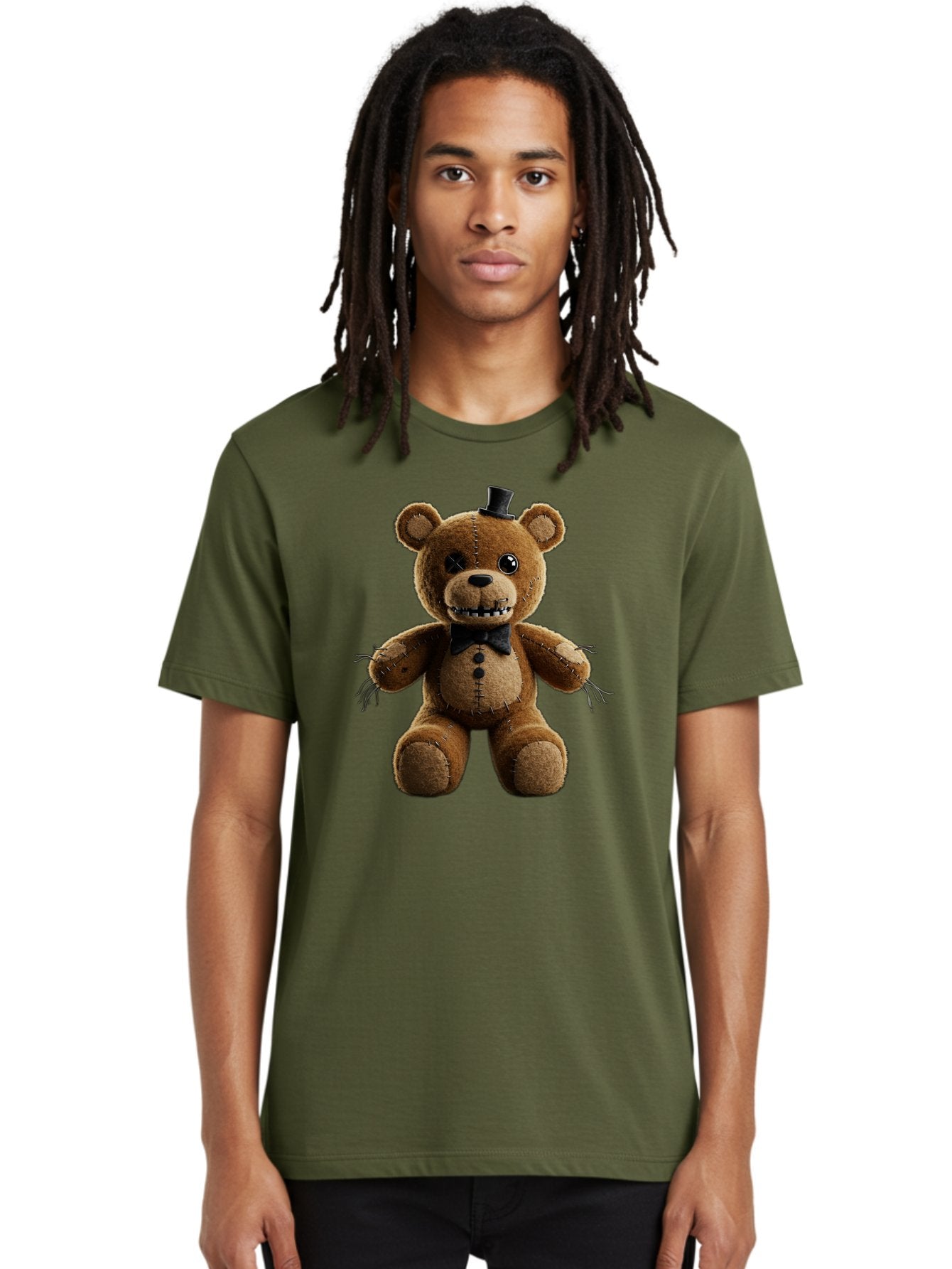 Five-Nights-At-Freddy-S-Teddy-Bear-1 Men'S Graphic Tee, 100% Cotton, Comfortable Casual Summer Wear, Machine Washable, Vintage Camera, Old Camera, Antique Camera, Black Camera, Classic Photography, Photography Equipment, Nostalgic Device, Baf812 23