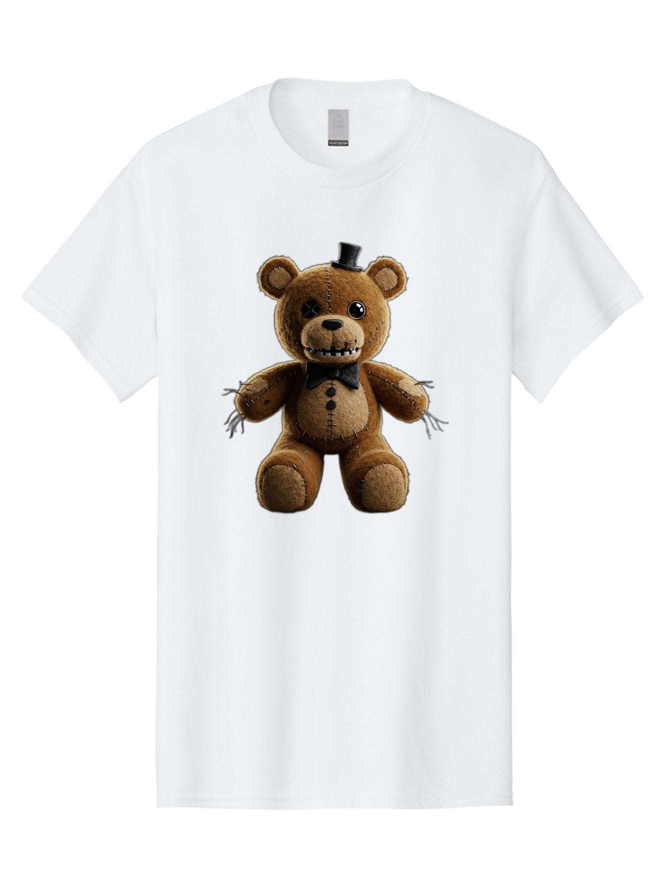 Five-Nights-At-Freddy-S-Teddy-Bear-1 Men'S Graphic Tee, 100% Cotton, Comfortable Casual Summer Wear, Machine Washable, Vintage Camera, Old Camera, Antique Camera, Black Camera, Classic Photography, Photography Equipment, Nostalgic Device, Baf812