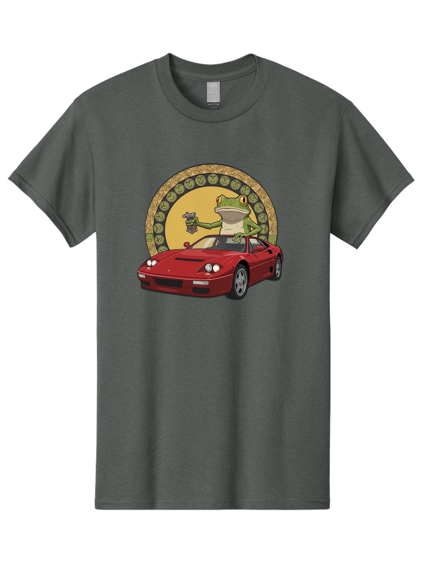 Frog-Driving-Ferrari-1 Men'S Graphic Tee, 100% Cotton, Comfortable Casual Summer Wear, Machine Washable, Vintage Camera, Old Camera, Antique Camera, Black Camera, Classic Photography, Photography Equipment, Nostalgic Device, Film Camera, Baf820 13