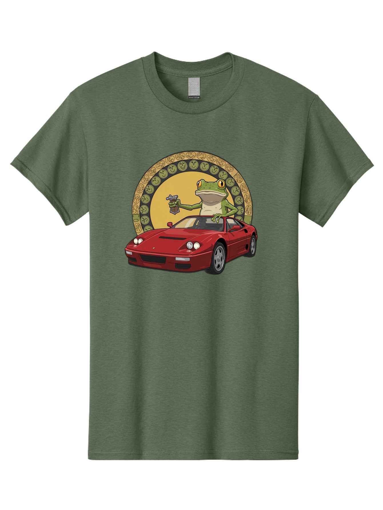 Frog-Driving-Ferrari-1 Men'S Graphic Tee, 100% Cotton, Comfortable Casual Summer Wear, Machine Washable, Vintage Camera, Old Camera, Antique Camera, Black Camera, Classic Photography, Photography Equipment, Nostalgic Device, Film Camera, Baf820 12