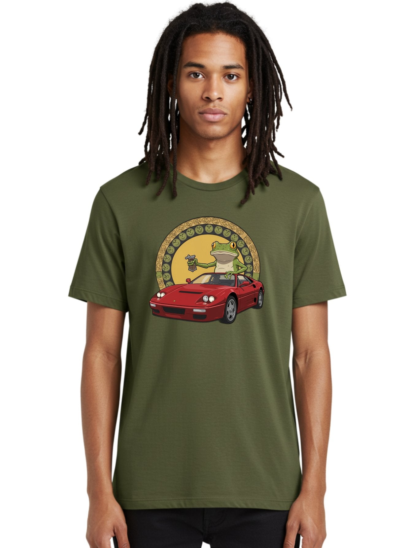 Frog-Driving-Ferrari-1 Men'S Graphic Tee, 100% Cotton, Comfortable Casual Summer Wear, Machine Washable, Vintage Camera, Old Camera, Antique Camera, Black Camera, Classic Photography, Photography Equipment, Nostalgic Device, Film Camera, Baf820 28