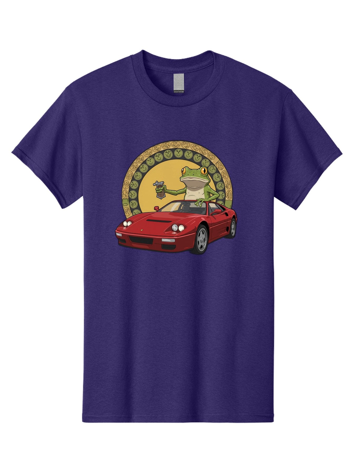 Frog-Driving-Ferrari-1 Men'S Graphic Tee, 100% Cotton, Comfortable Casual Summer Wear, Machine Washable, Vintage Camera, Old Camera, Antique Camera, Black Camera, Classic Photography, Photography Equipment, Nostalgic Device, Film Camera, Baf820 10