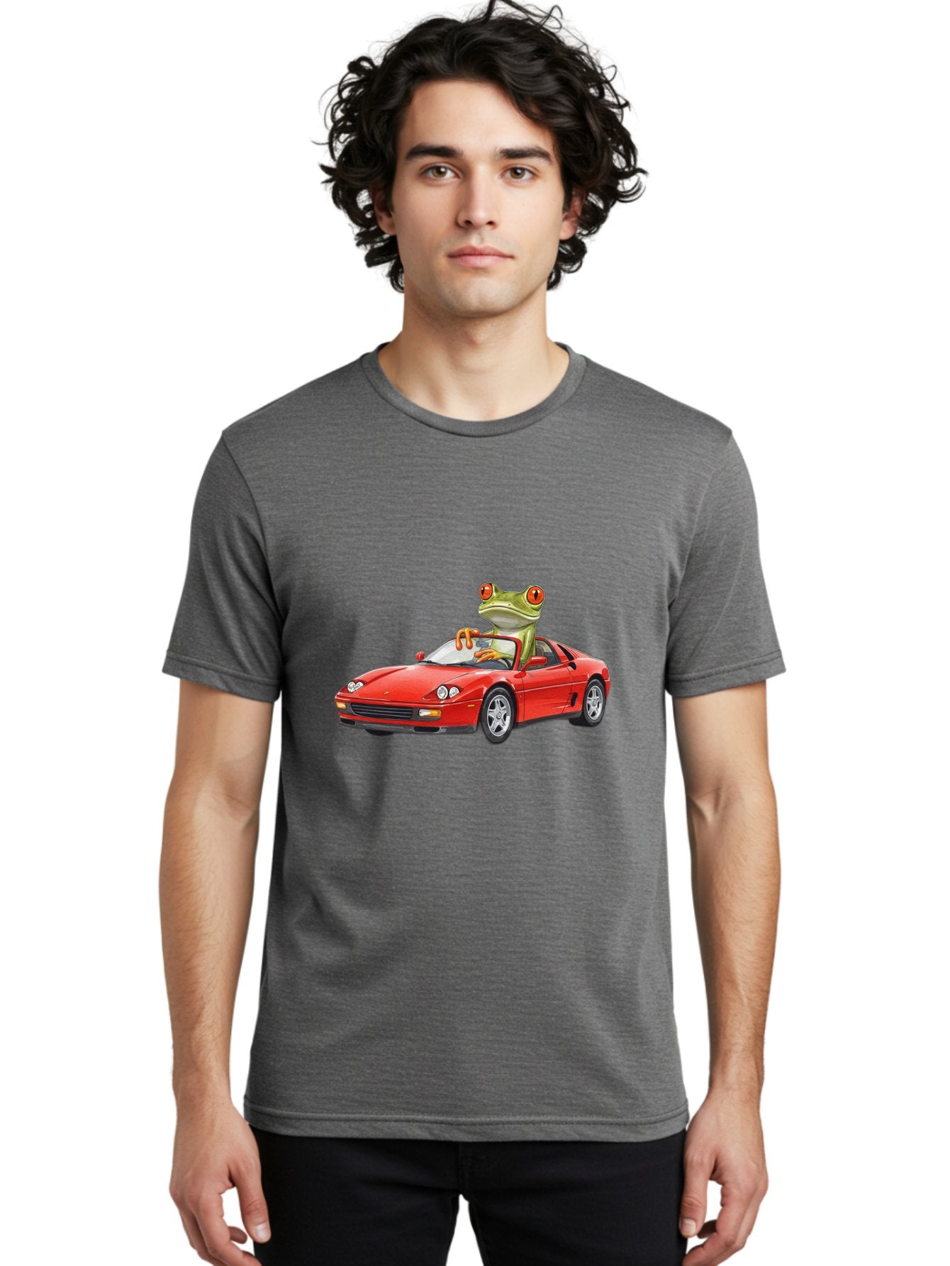 Frog-Driving-Ferrari Men'S Graphic Tee, 100% Cotton, Comfortable Casual Summer Wear, Machine Washable, Vintage Camera, Old Camera, Antique Camera, Black Camera, Classic Photography, Photography Equipment, Nostalgic Device, Film Camera, Baf821 24
