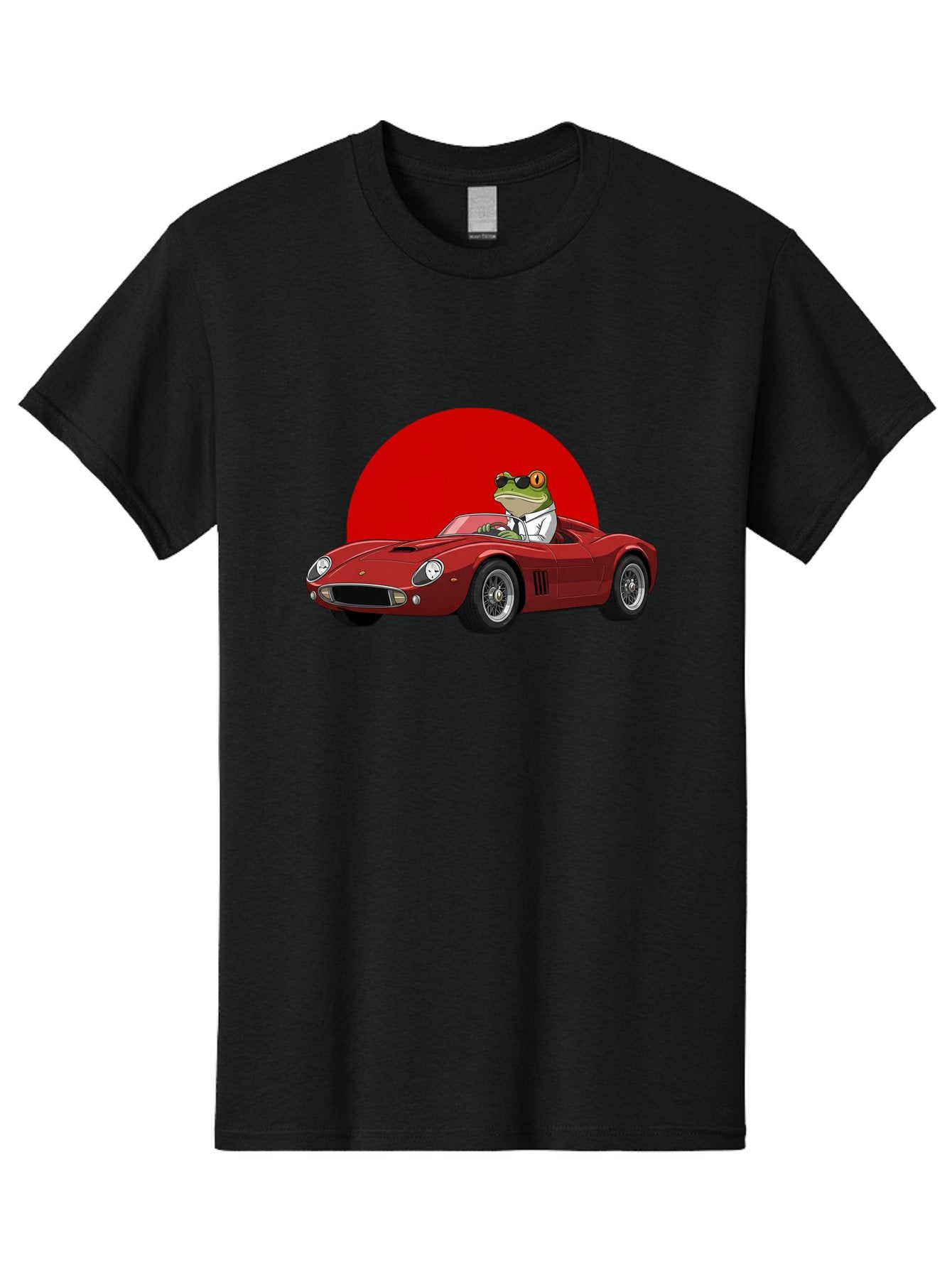 Frog-Driving-Red-Convertible Men'S Graphic Tee, 100% Cotton, Comfortable Casual Summer Wear, Machine Washable, Vintage Camera, Old Camera, Antique Camera, Black Camera, Classic Photography, Photography Equipment, Nostalgic Device, Film Camera, Baf822 8