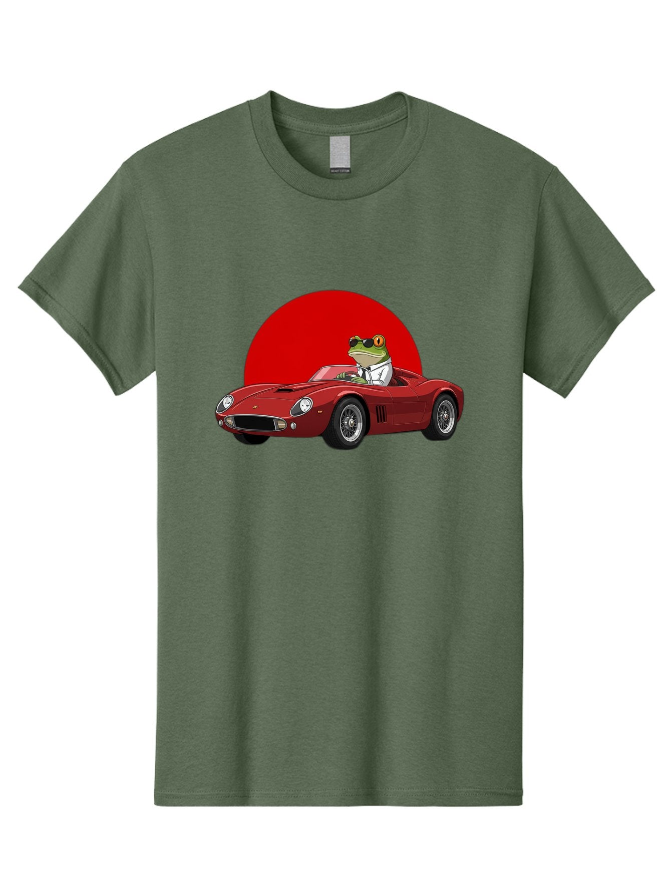 Frog-Driving-Red-Convertible Men'S Graphic Tee, 100% Cotton, Comfortable Casual Summer Wear, Machine Washable, Vintage Camera, Old Camera, Antique Camera, Black Camera, Classic Photography, Photography Equipment, Nostalgic Device, Film Camera, Baf822 4