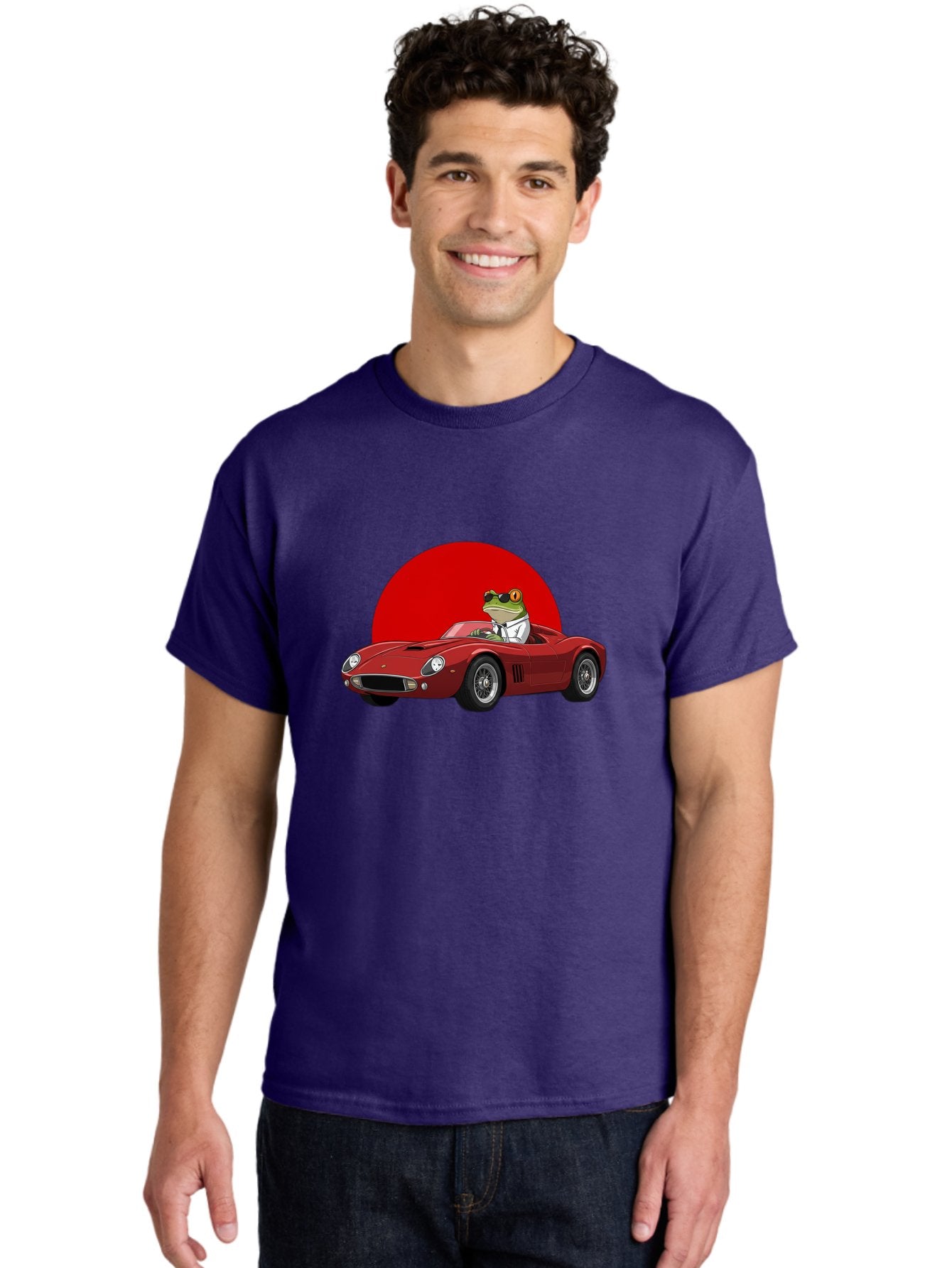 Frog-Driving-Red-Convertible Men'S Graphic Tee, 100% Cotton, Comfortable Casual Summer Wear, Machine Washable, Vintage Camera, Old Camera, Antique Camera, Black Camera, Classic Photography, Photography Equipment, Nostalgic Device, Film Camera, Baf822 26