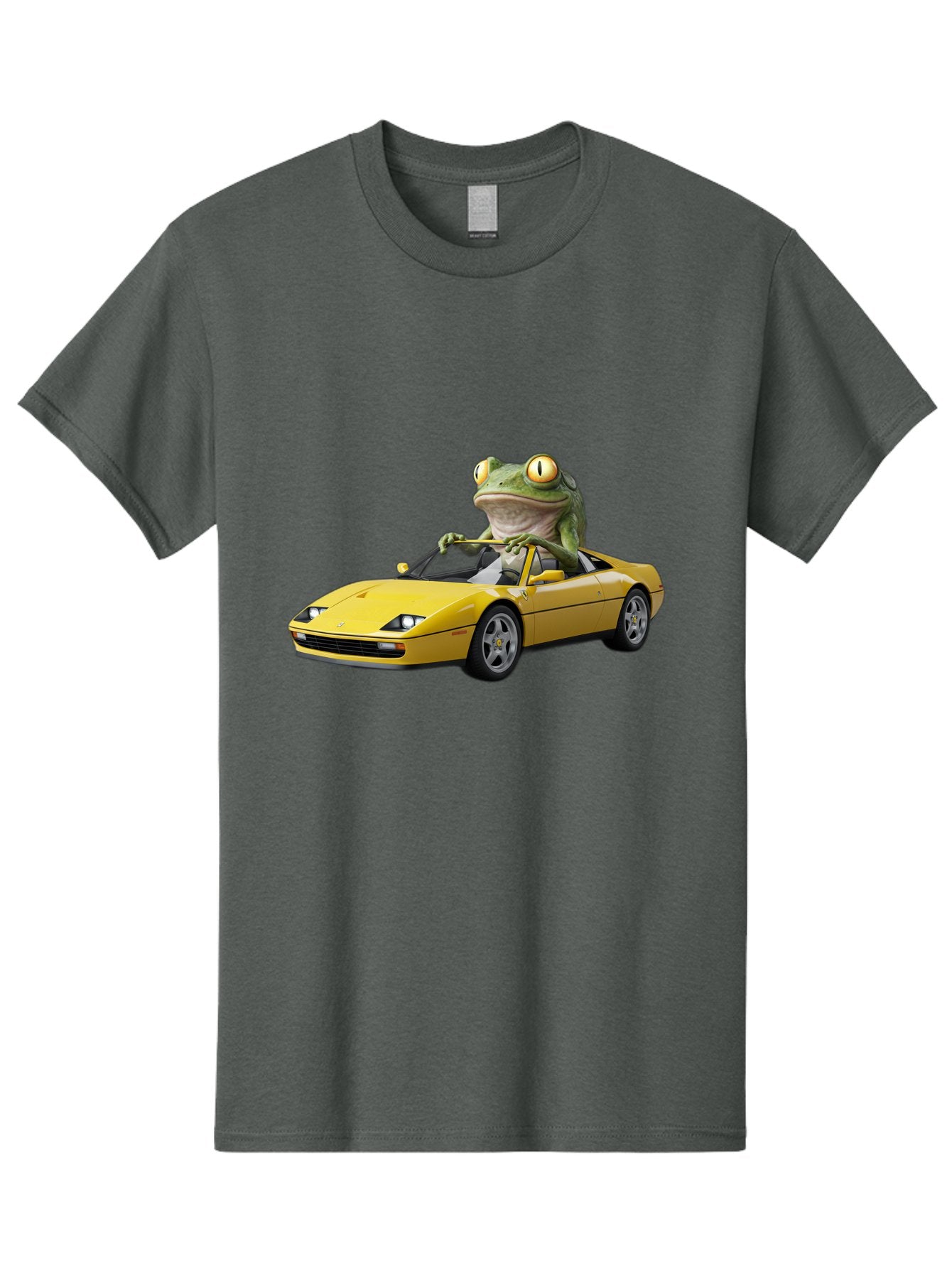 Frog-Driving-Yellow-Ferrari Men'S Graphic Tee, 100% Cotton, Comfortable Casual Summer Wear, Machine Washable, Vintage Camera, Old Camera, Antique Camera, Black Camera, Classic Photography, Photography Equipment, Nostalgic Device, Film Camera, Baf823 4