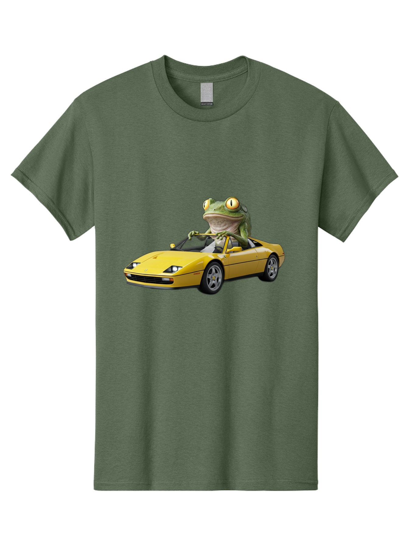 Frog-Driving-Yellow-Ferrari Men'S Graphic Tee, 100% Cotton, Comfortable Casual Summer Wear, Machine Washable, Vintage Camera, Old Camera, Antique Camera, Black Camera, Classic Photography, Photography Equipment, Nostalgic Device, Film Camera, Baf823 9
